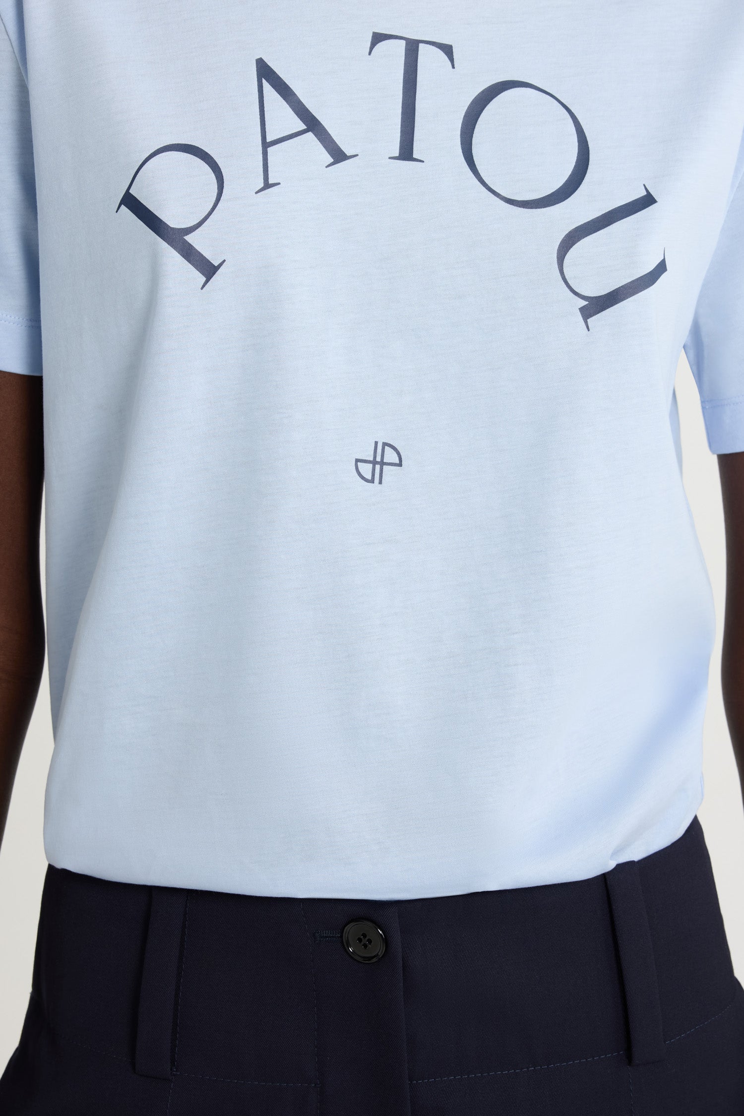 Patou JE1369999637B t-shirt coton bio bleu skylight logo