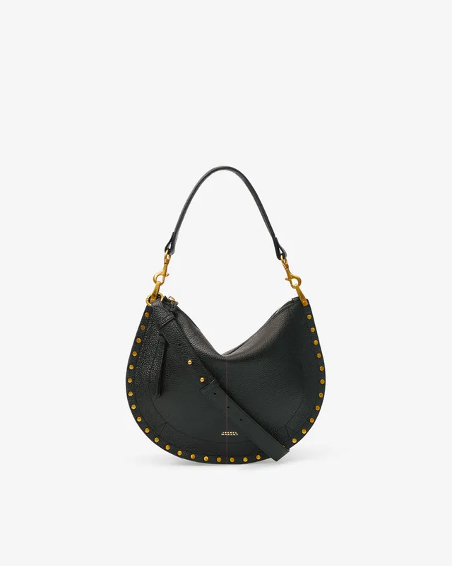 Isabel Marant Oskan Soft Zip sac cuir grainé noir