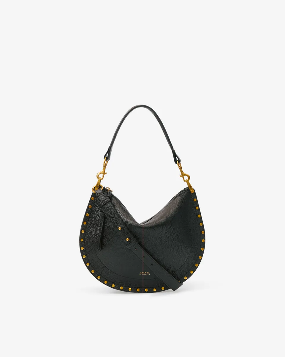 Isabel Marant Oskan Soft Zip sac cuir grainé noir
