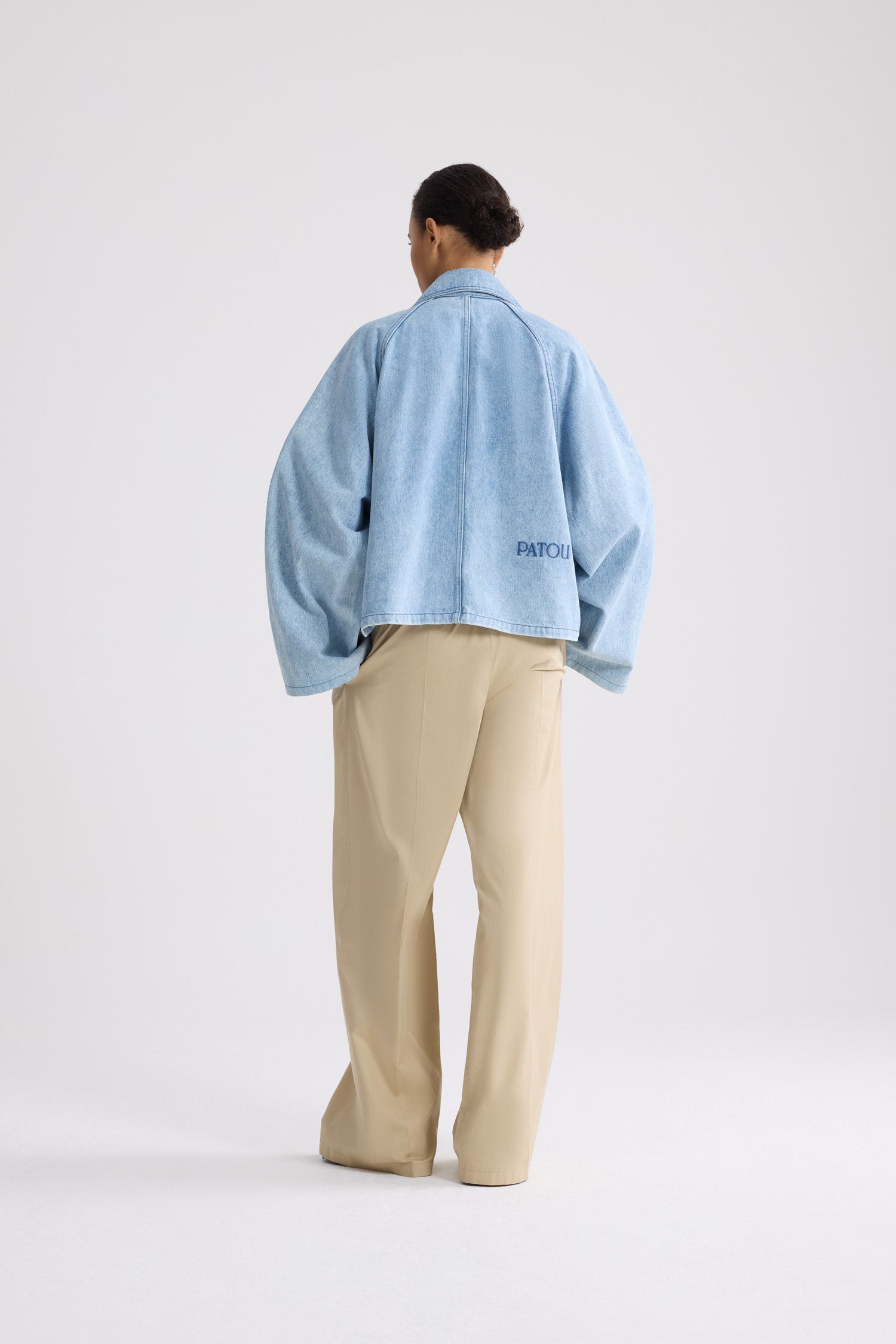 Patou parka P26OU0460008663B bleu ciel oversize 38