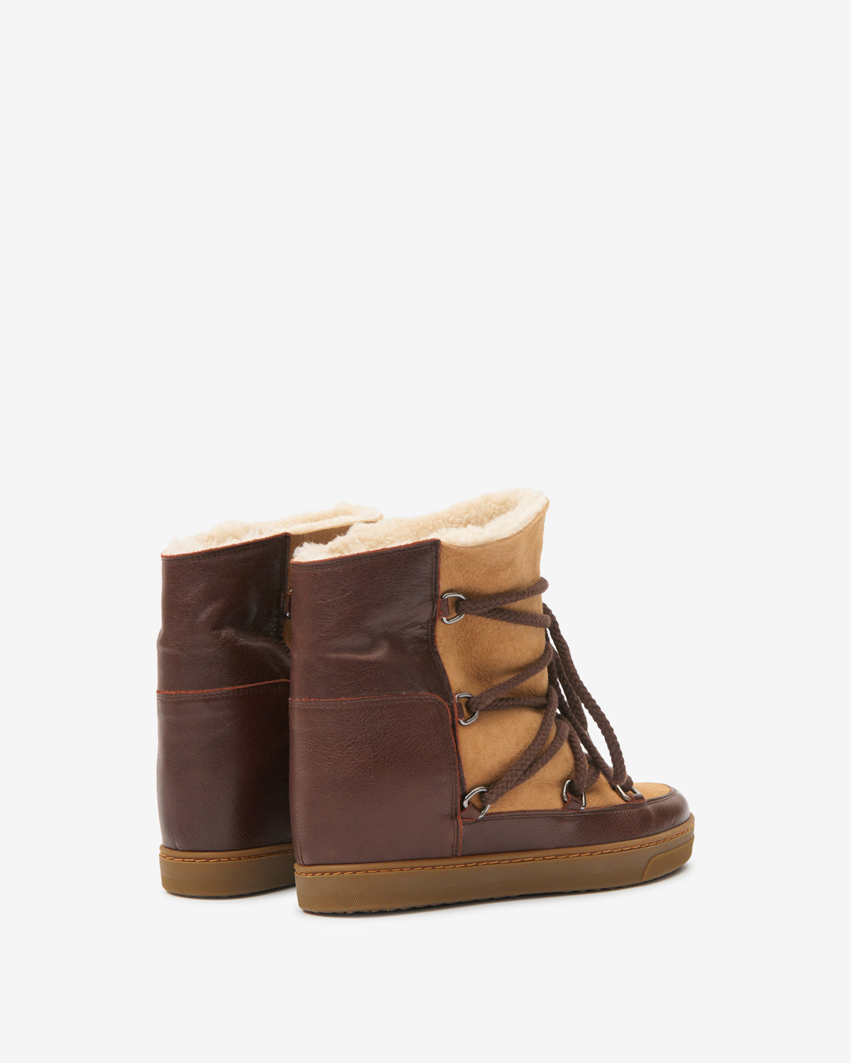 Isabel Marant Nowles bottines cuir marron shearling