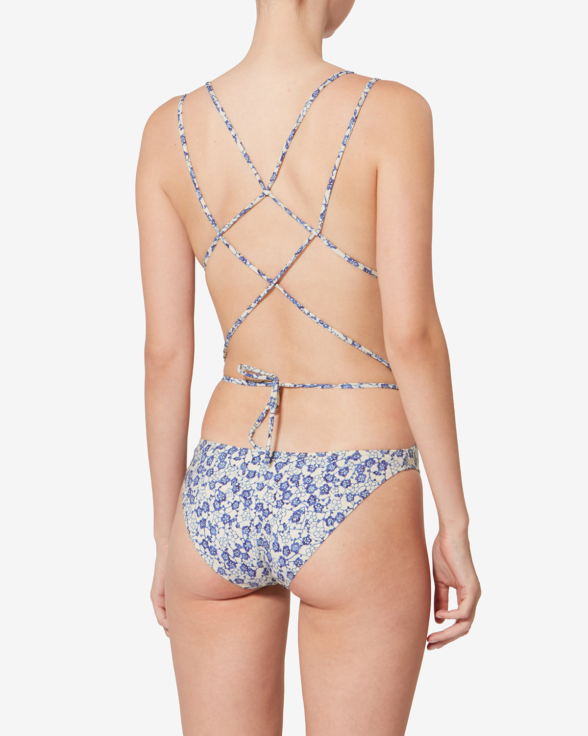 Isabel Marant Tenisia maillot 1 pièce bleu floral 34-44