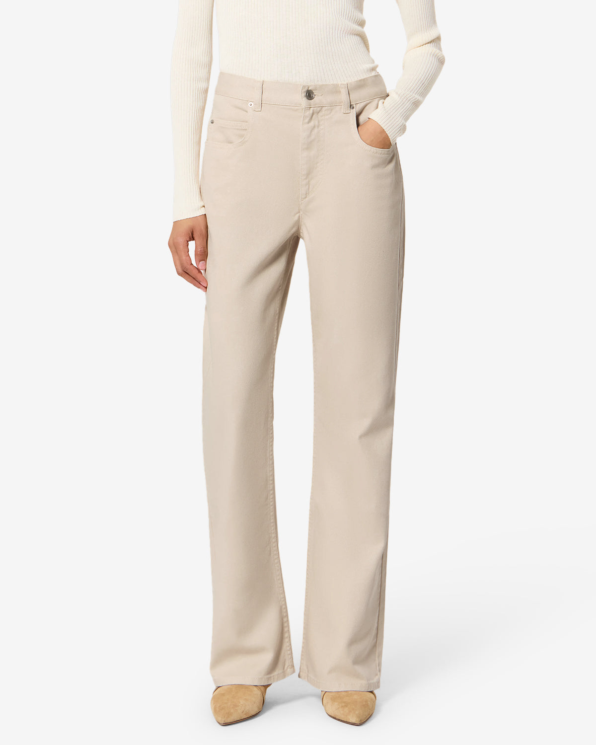Isabel Marant Belvira jean bootcut écru fluide
