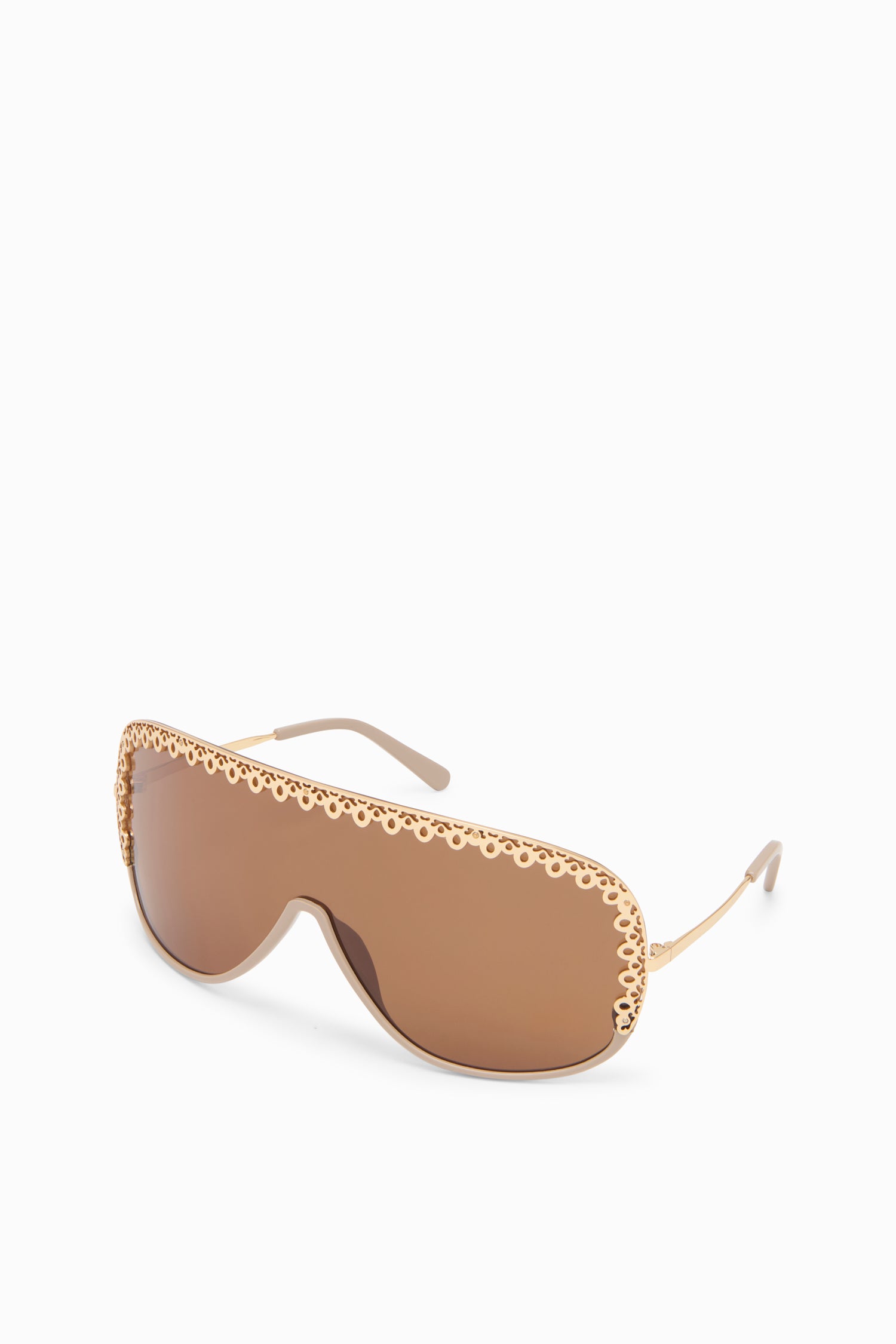 Ulla Johnson Lucien lunettes soleil Fawn métal doré