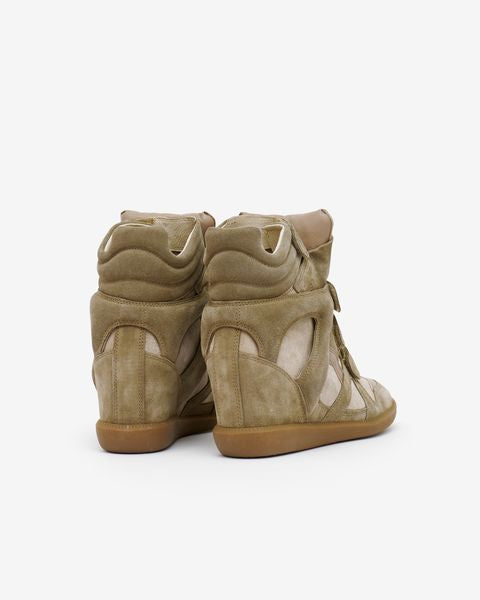 Isabel Marant Bekett baskets compensées taupe cuir