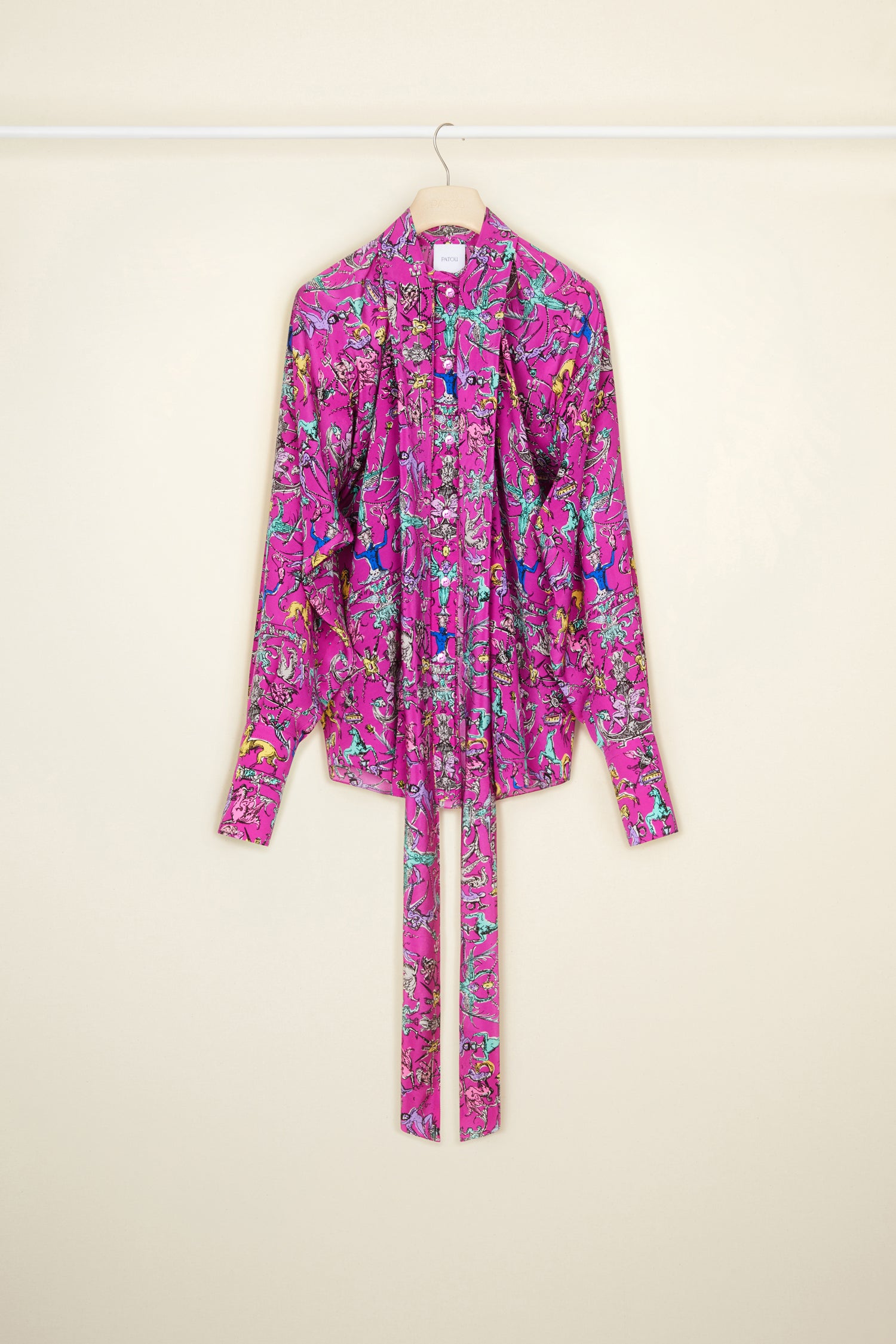 Patou blouse lavallière soie imprimé Berry Stories 38