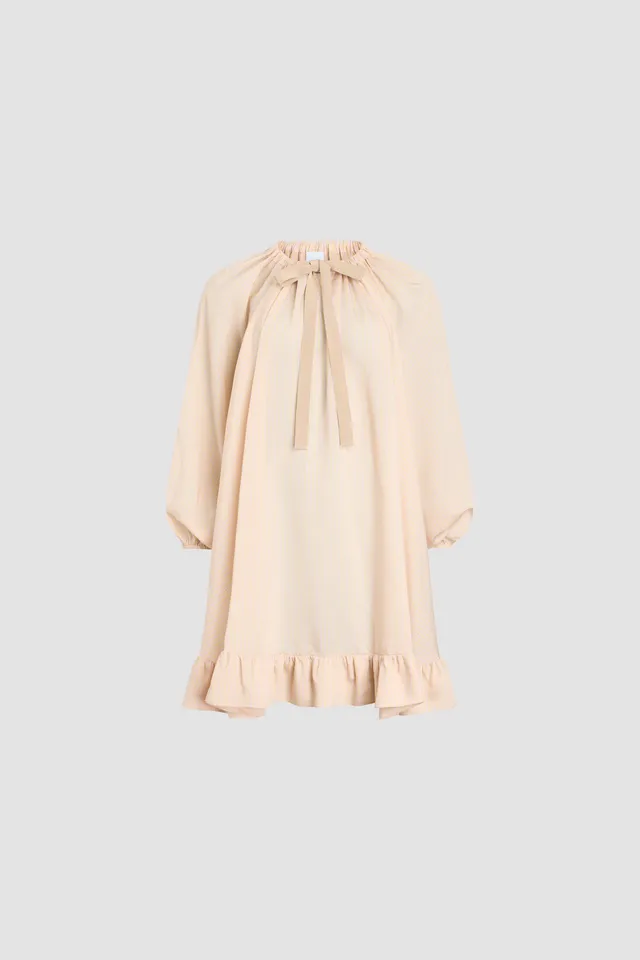 Patou DR108 robe plage soie rayures abricot