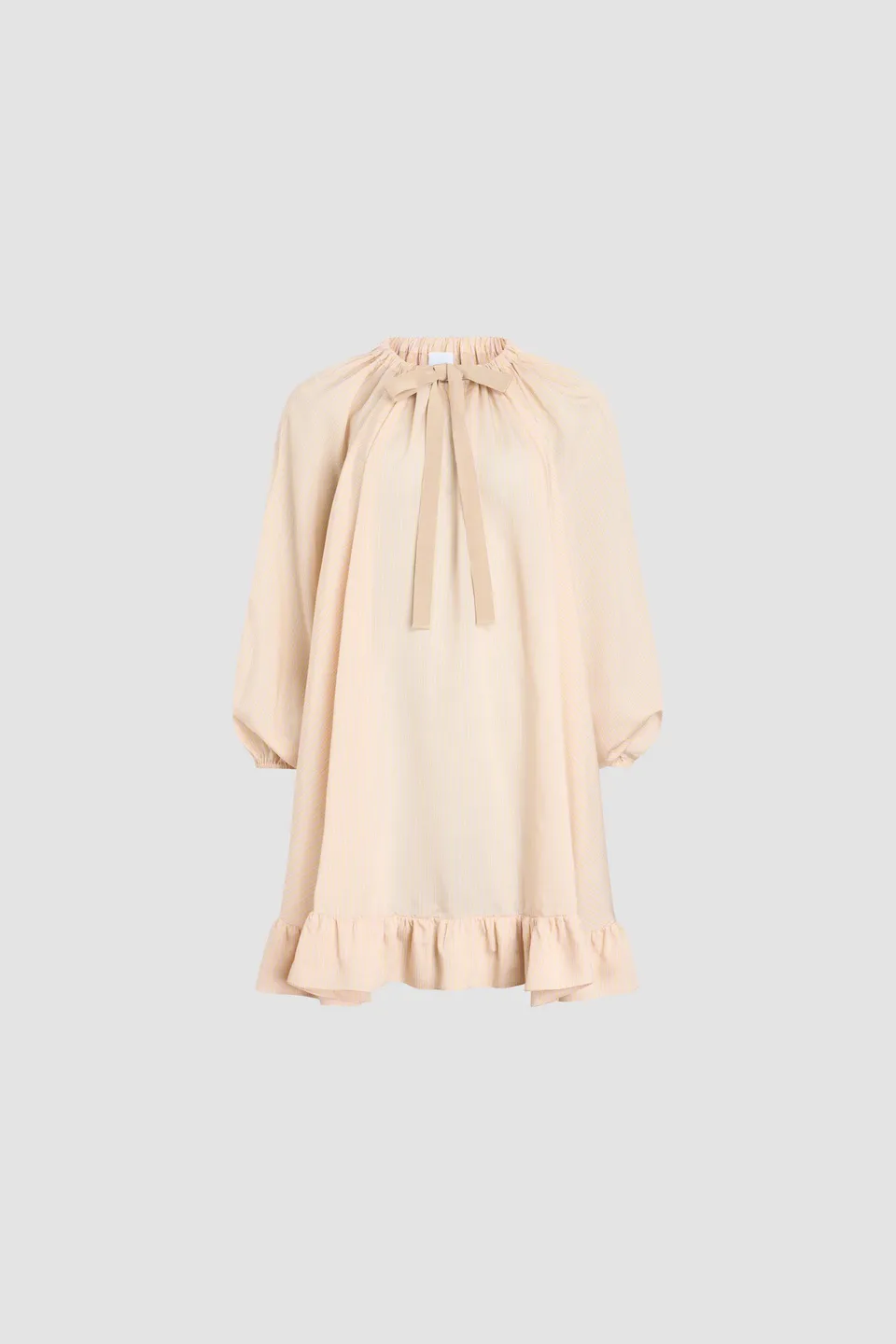 Patou DR108 robe plage soie rayures abricot