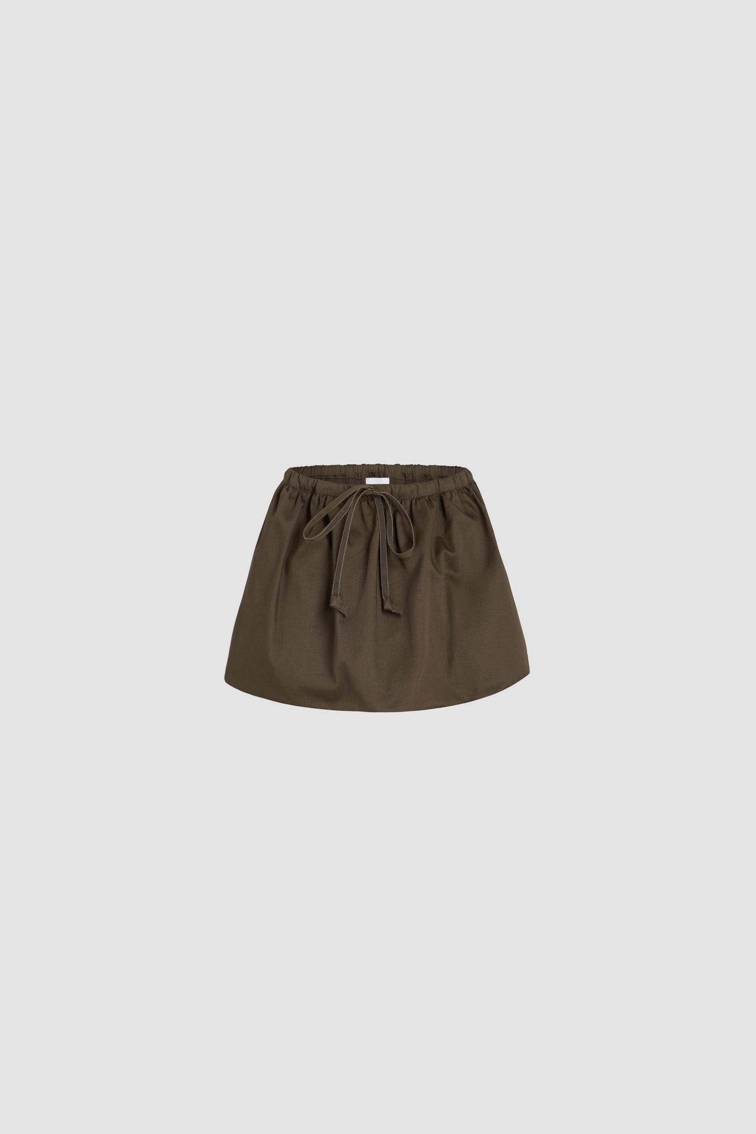 Patou P25SK081 mini jupe coton bio marron Java