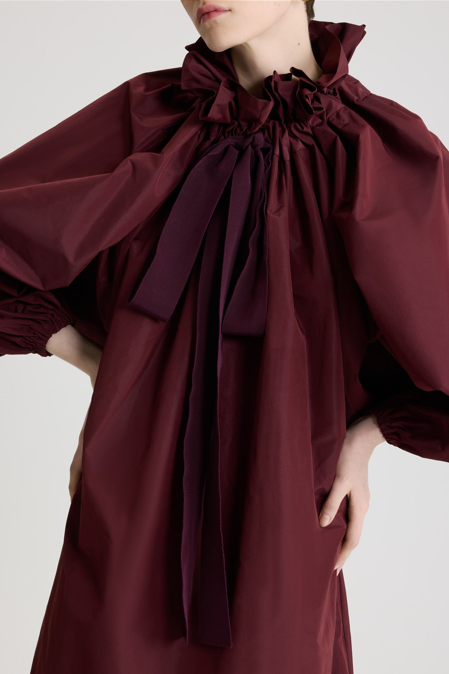 Patou DR215 robe midi faille recyclée rouge Vignola
