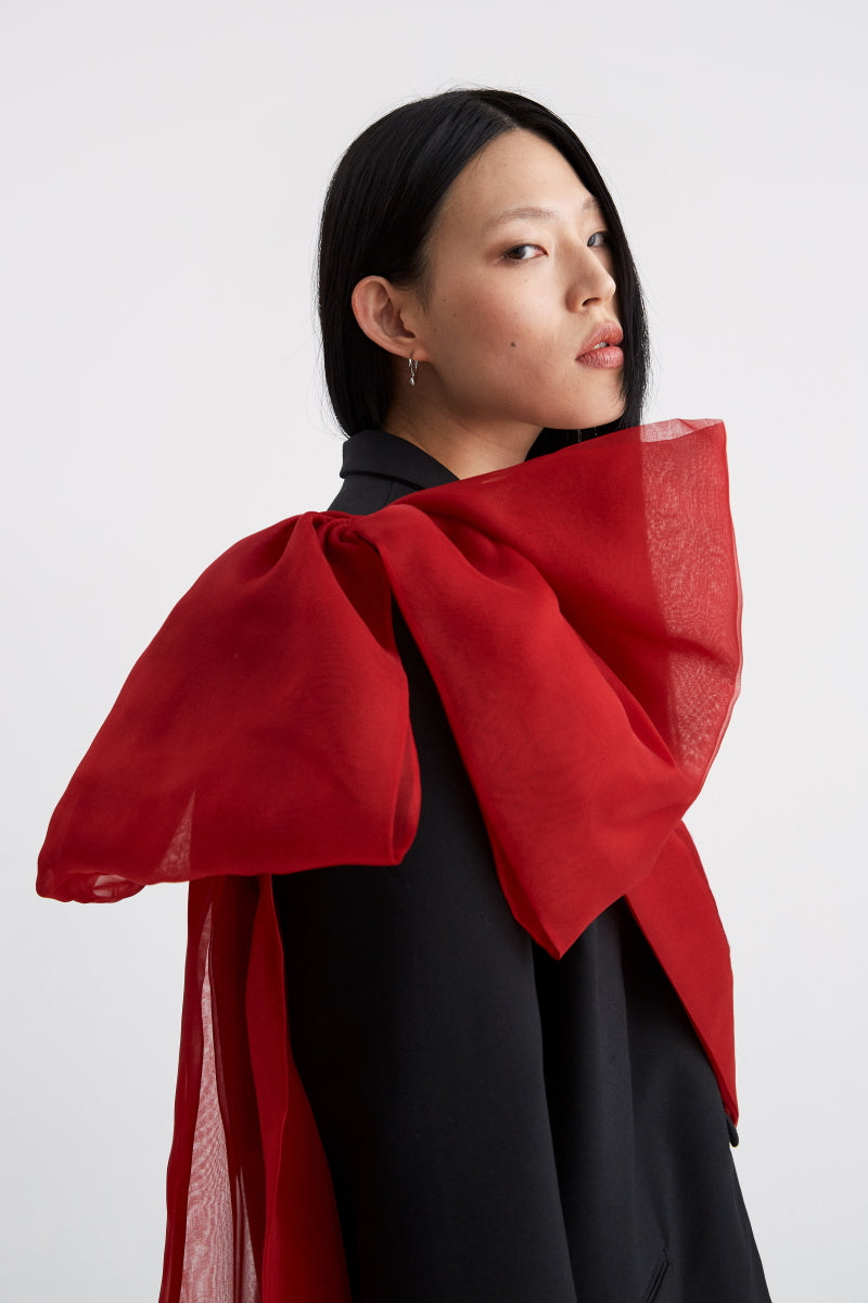 ATU Body Couture Scout Blazer veste noir nœud rouge laine