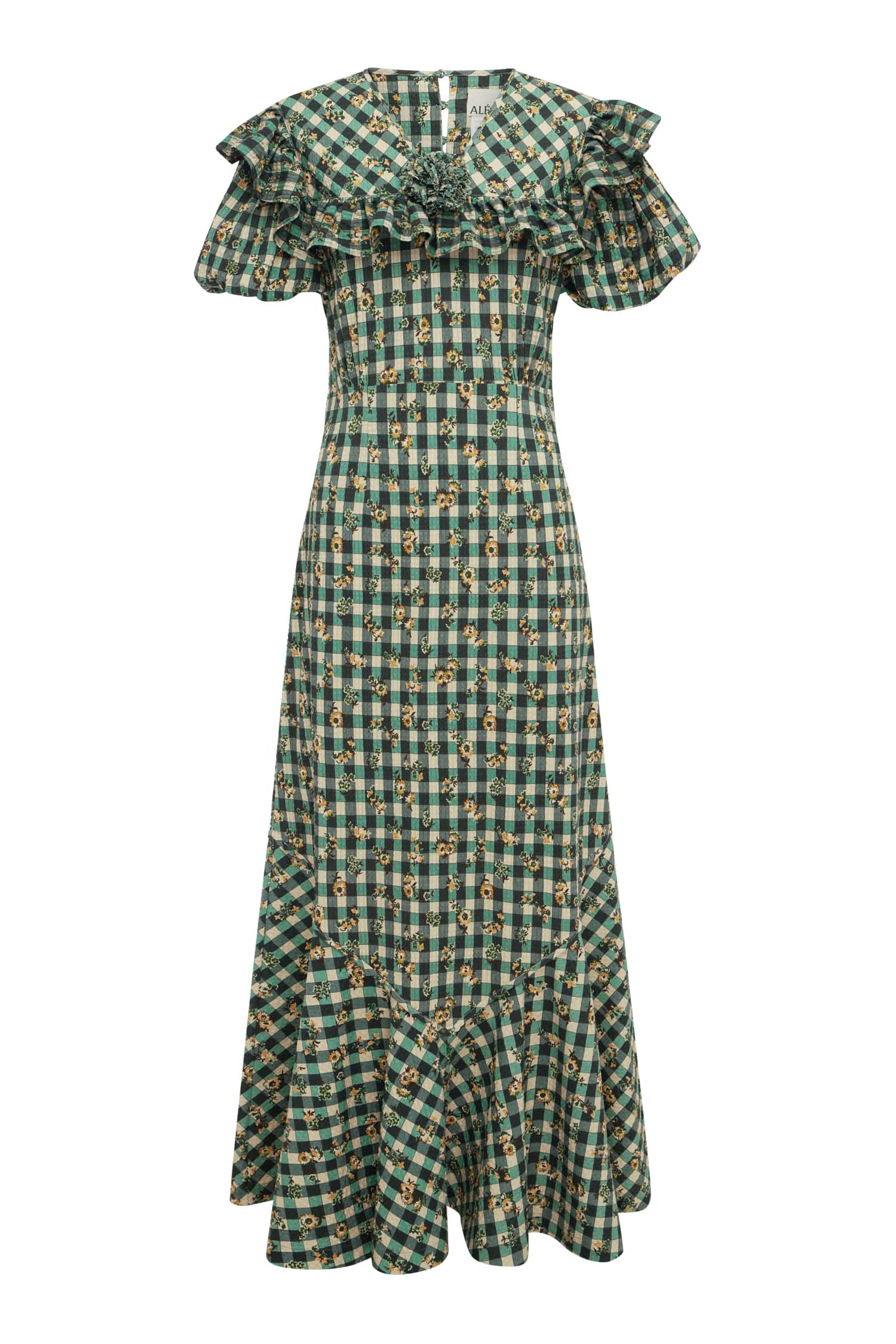 Alemäis Outrider robe midi seersucker floral coton