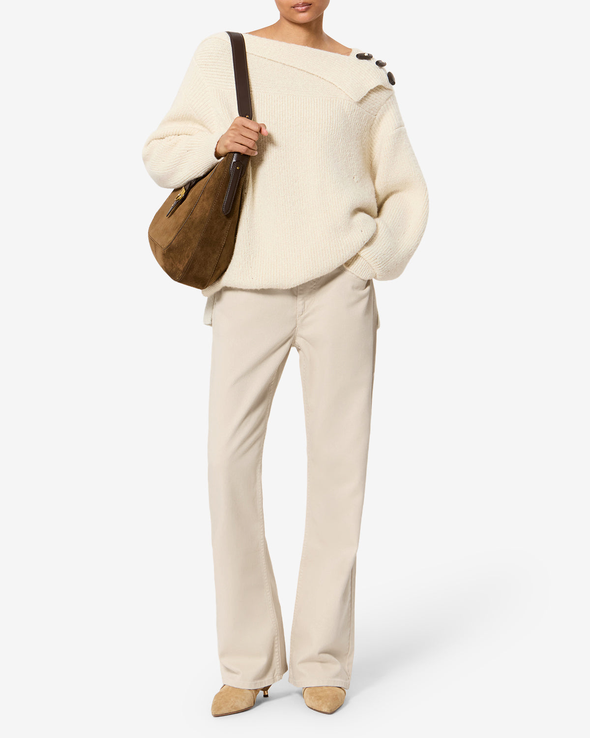 Isabel Marant Belvira jean bootcut écru fluide