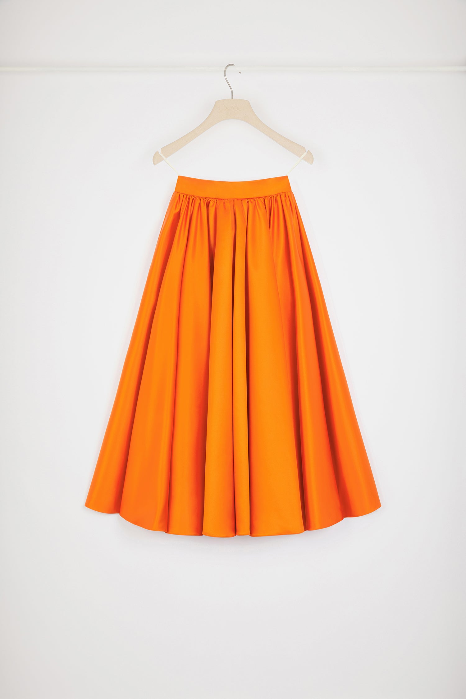 Patou jupe midi satin orange Bright Orange