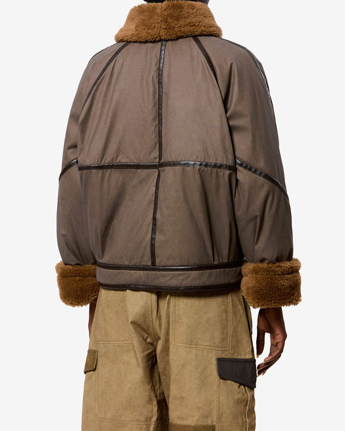 Isabel Marant Olinka veste parka marron coton ouatinée