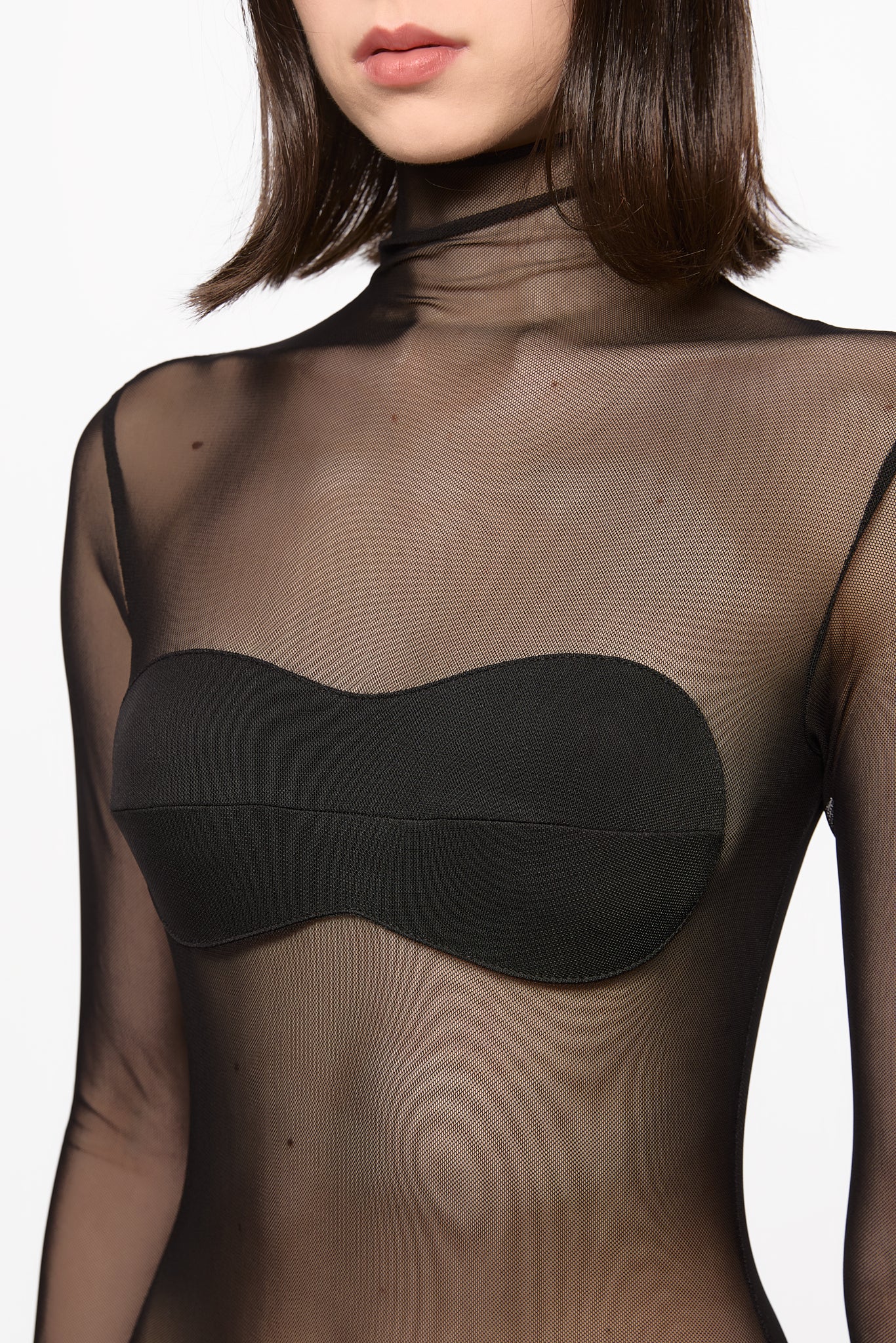 ATU Body Couture Mesh bodysuit body mesh col montant S