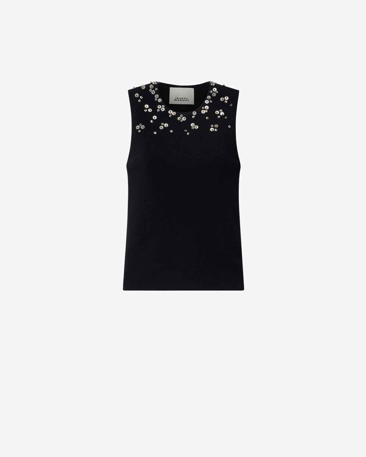 Isabel Marant Apoline débardeur soie noir sequins