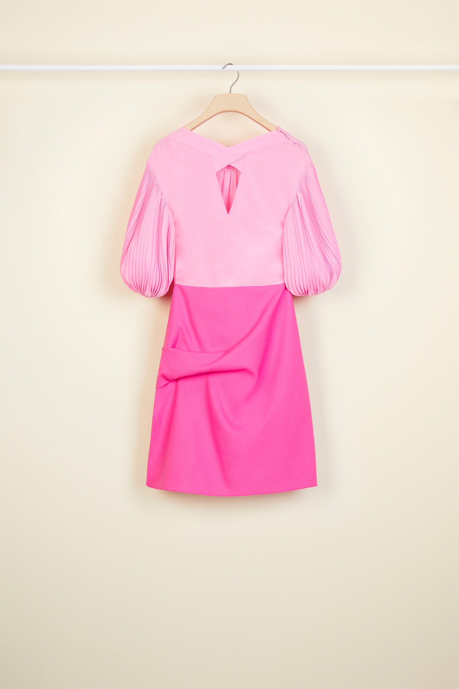 Patou H20DR0160021420P mini robe soie laine Peony
