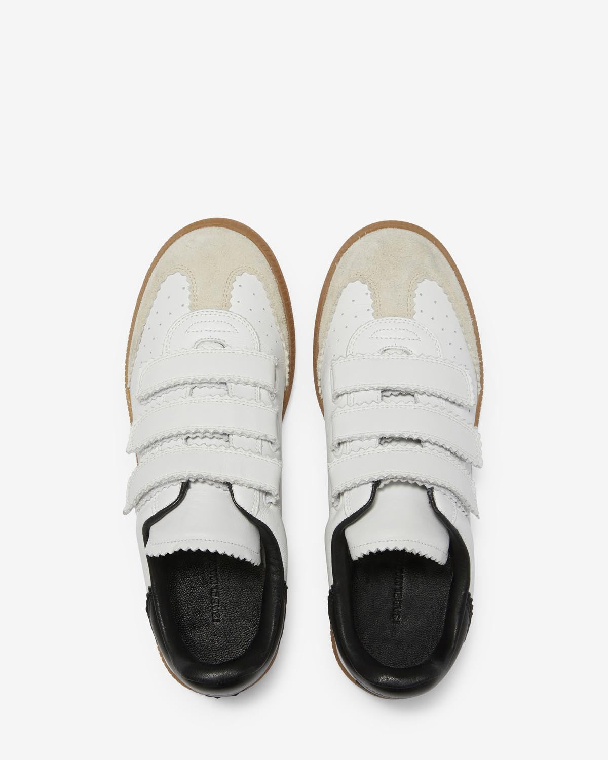Isabel Marant Beth baskets cuir blanc scratch
