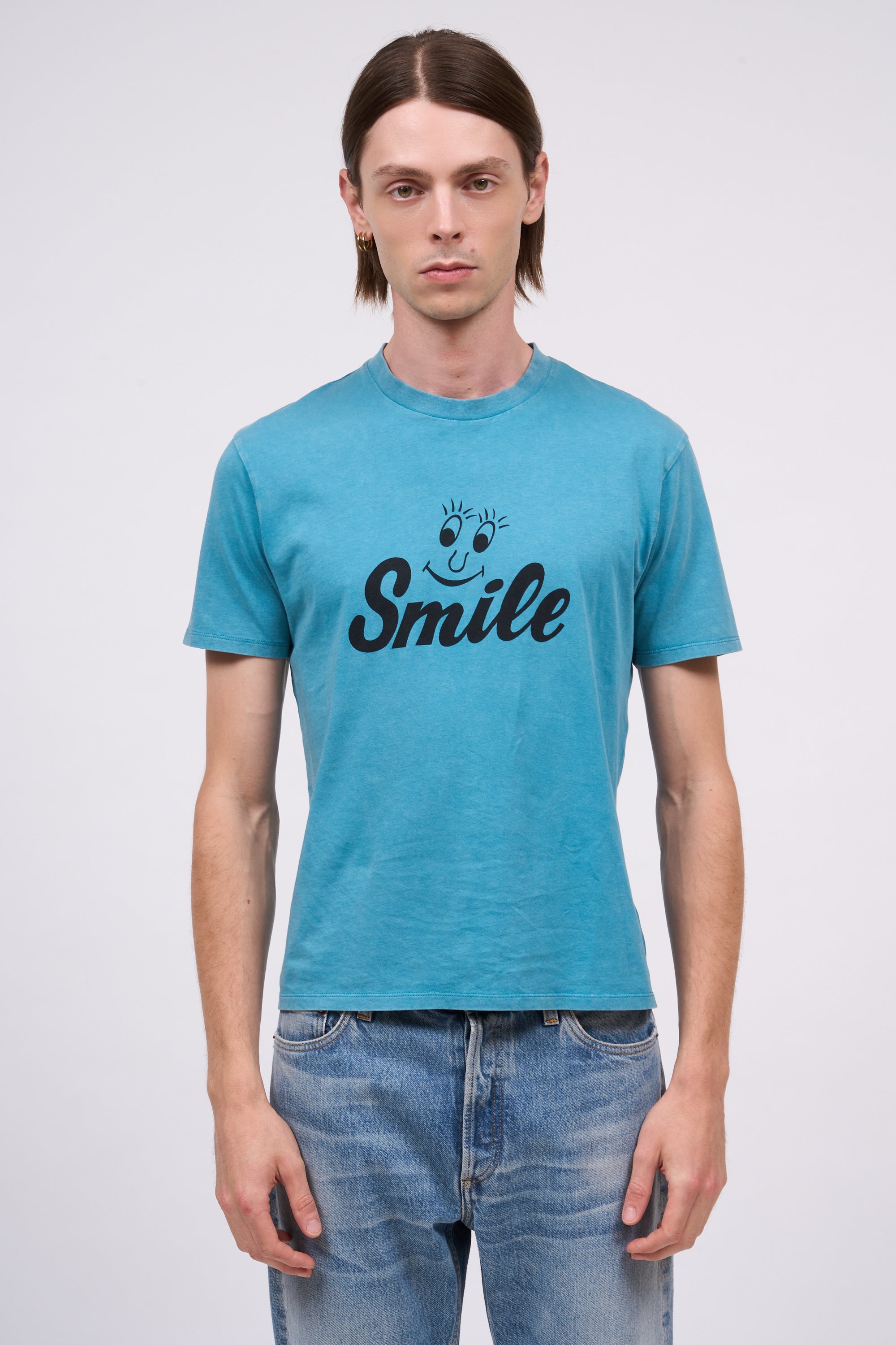 Paul & Joe Smile t-shirt coton imprimé bleu
