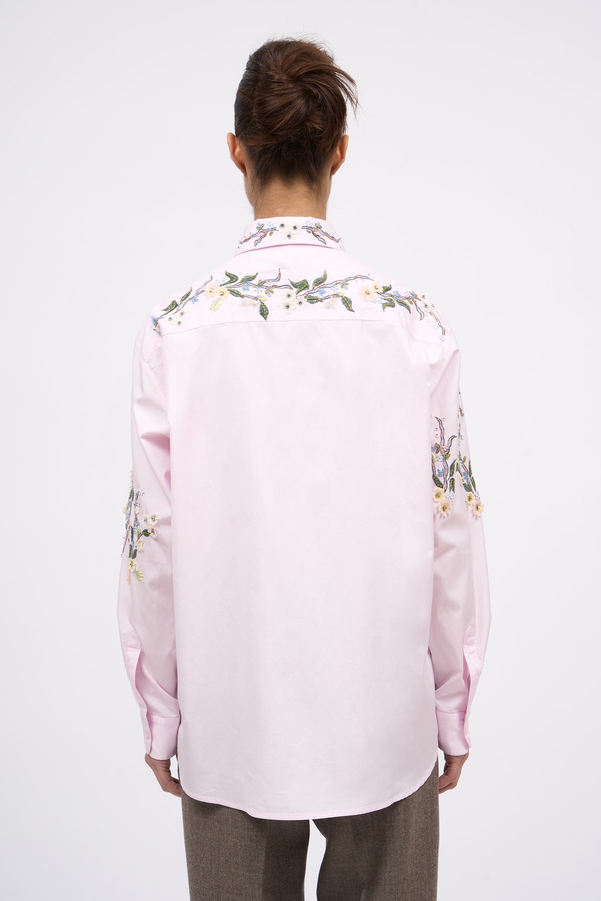 Paul & Joe Flora chemise popeline coton broderie 3D