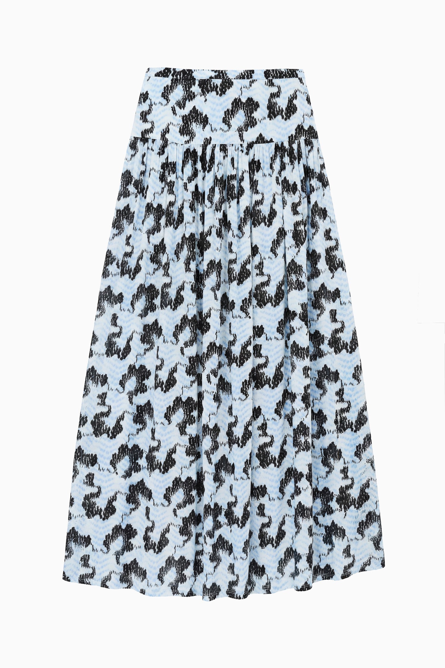 Ulla Johnson Blanche jupe midi bleue Ciel jersey