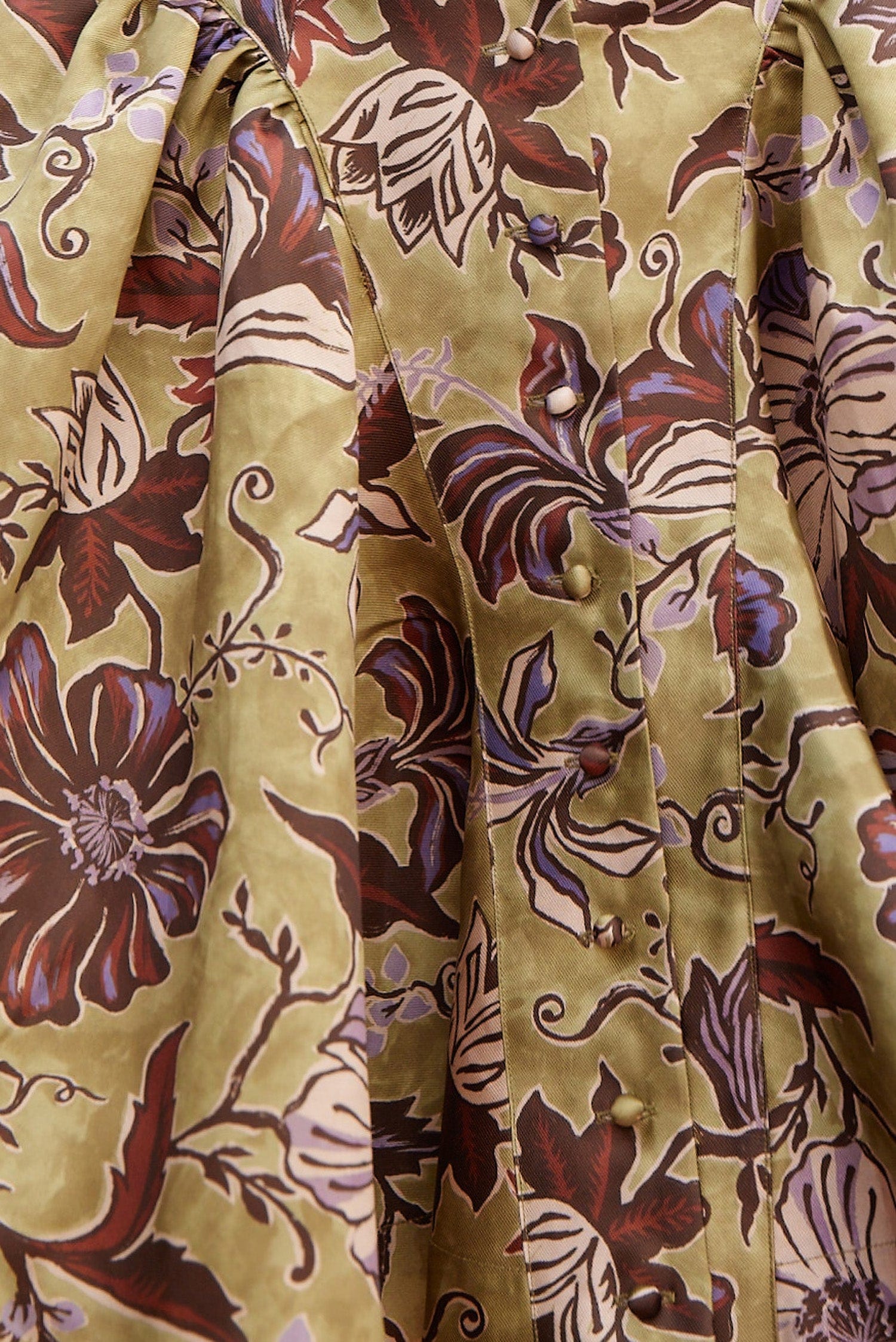 Alemäis Citron Flounce robe mini col carré floral