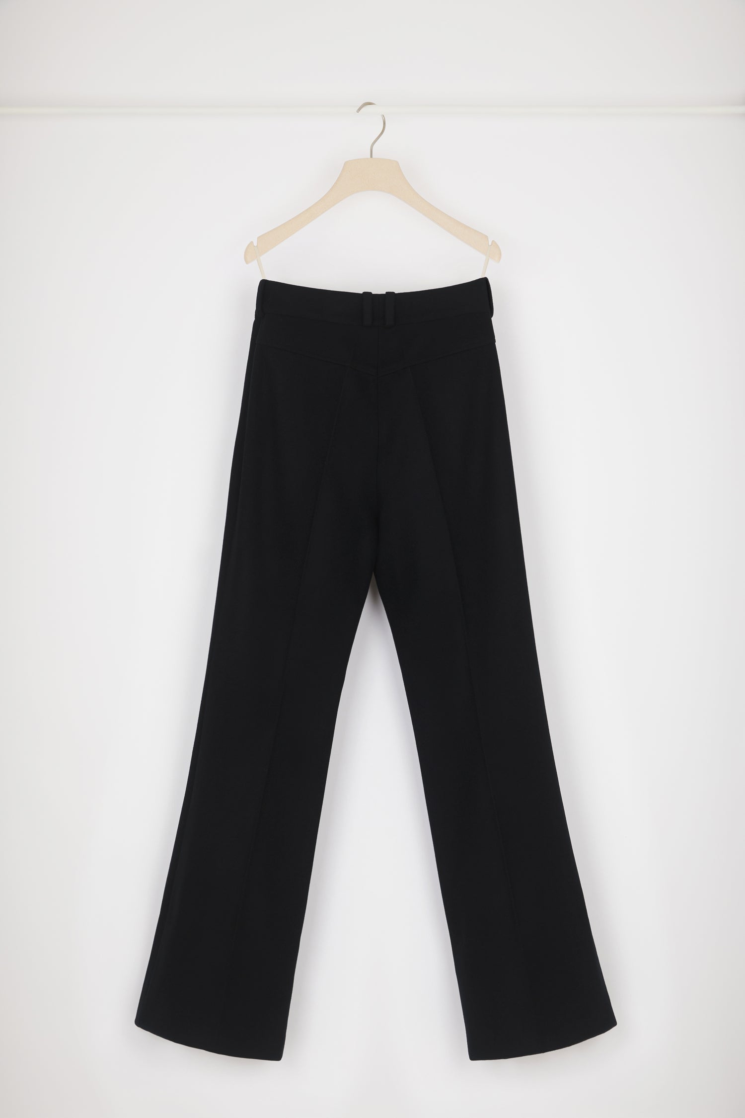 Patou TR021 pantalon laine noire 34-44 évasé