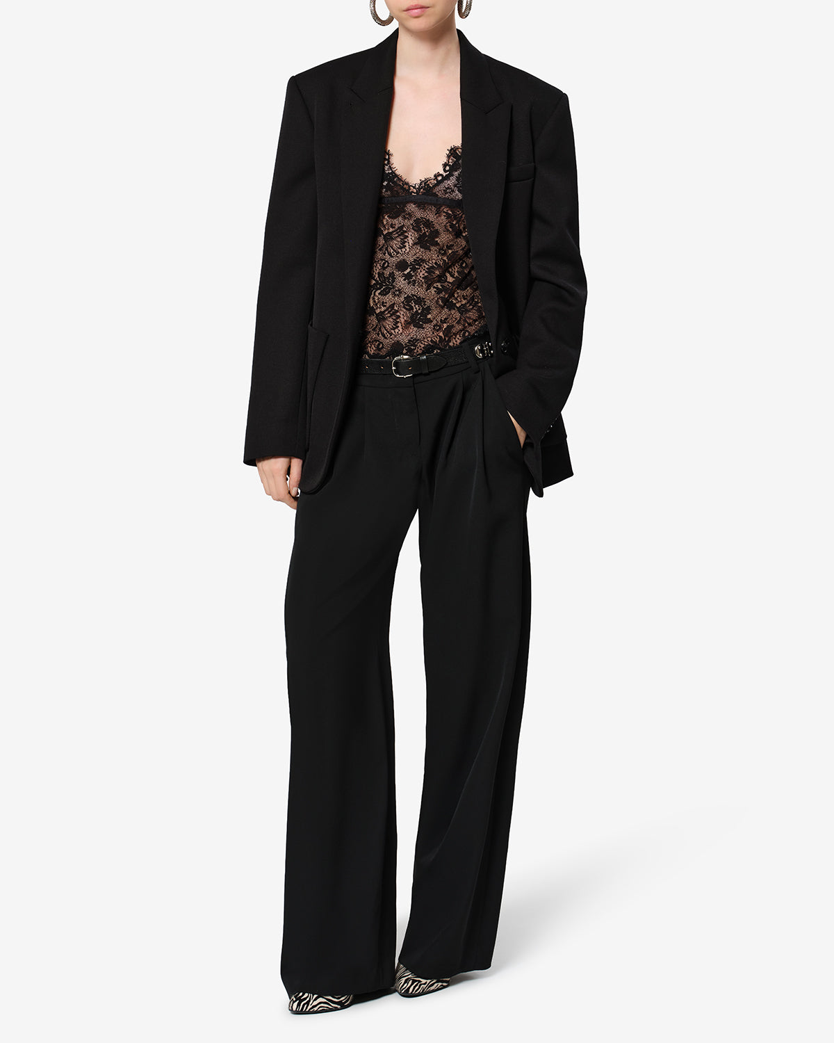 Isabel Marant Pomili VE0799FA veste noir laine tailleur