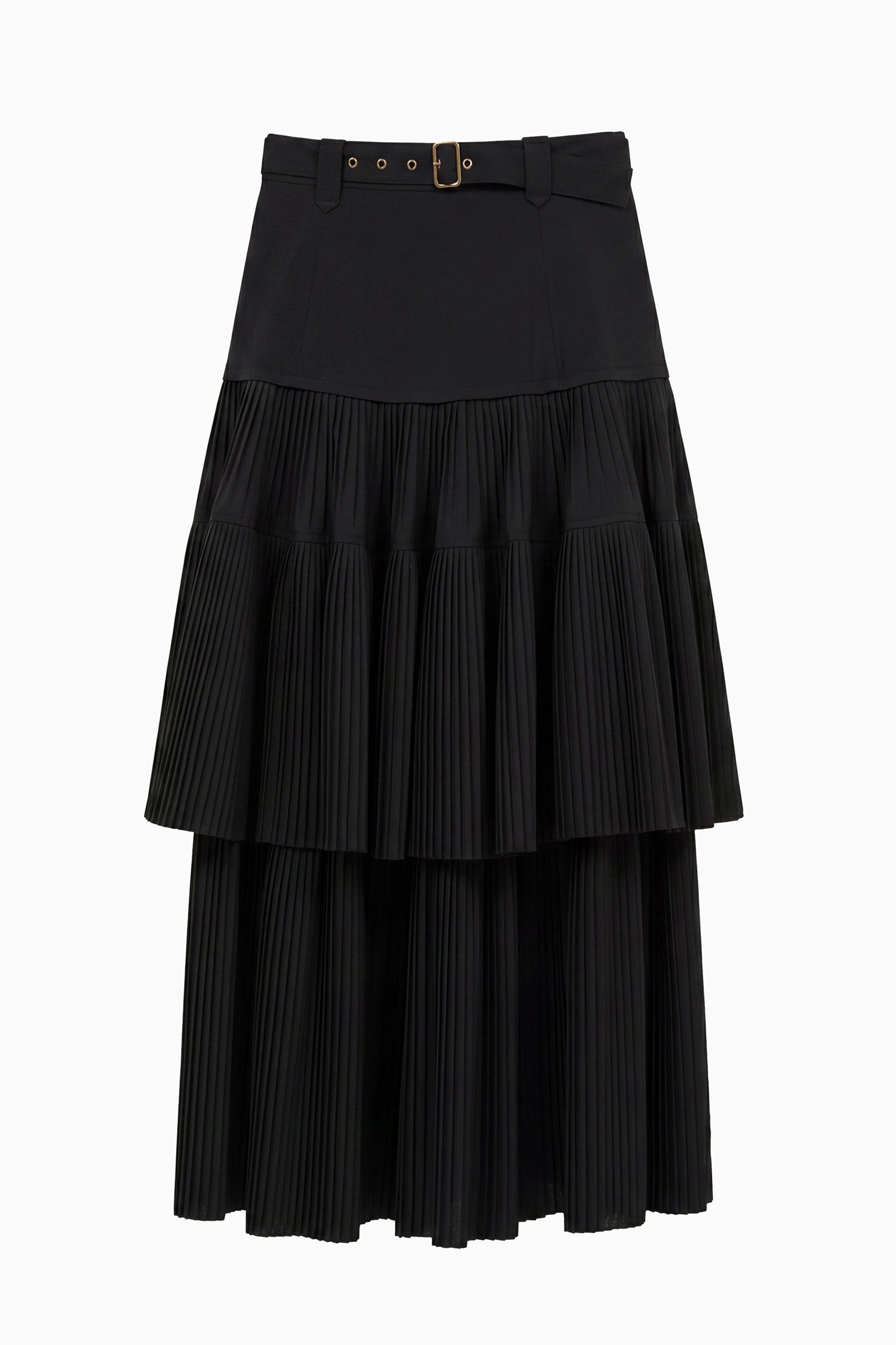 Ulla Johnson Coralie jupe midi laine noir