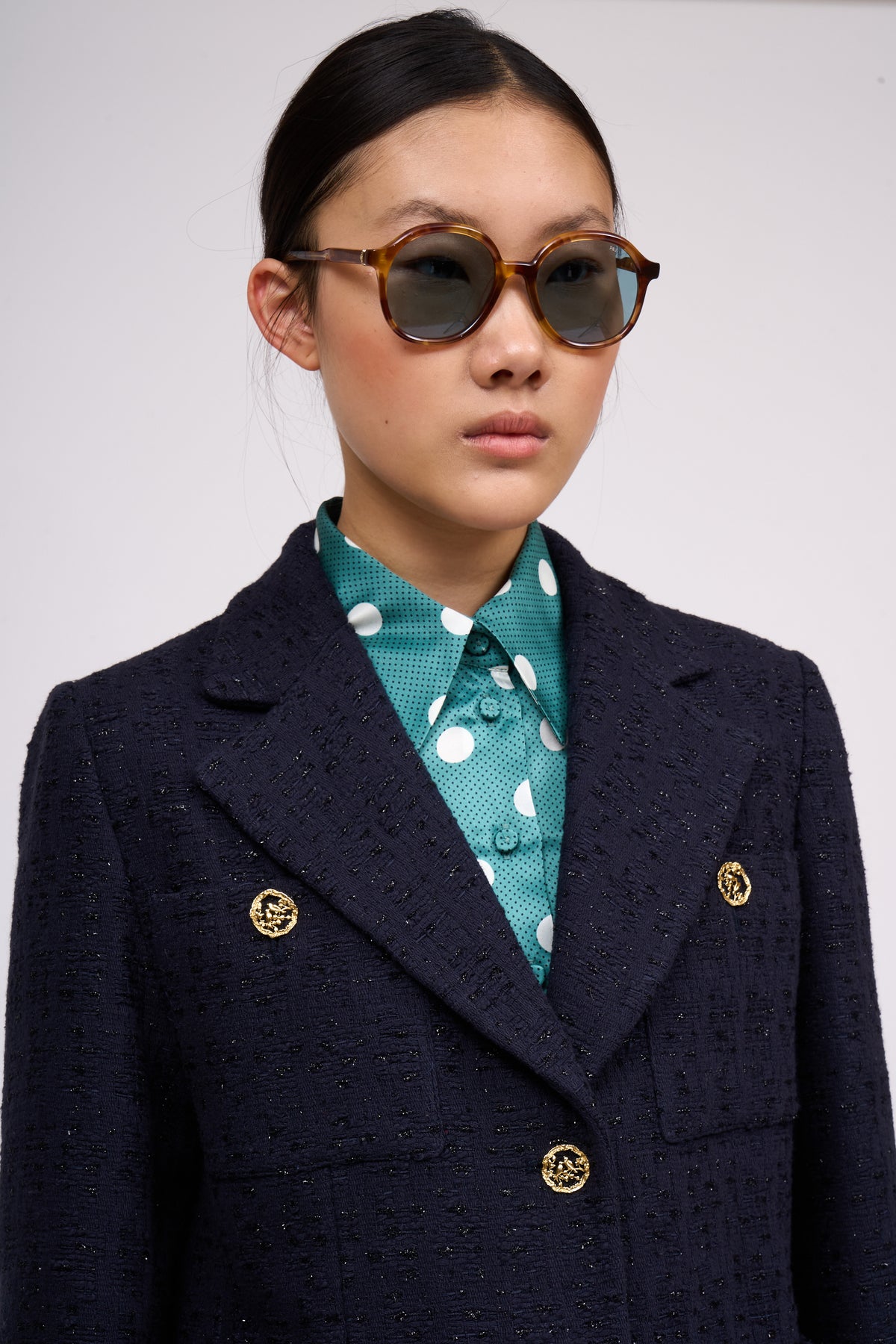 Paul & Joe Laetitia veste tweed lurex cintrée