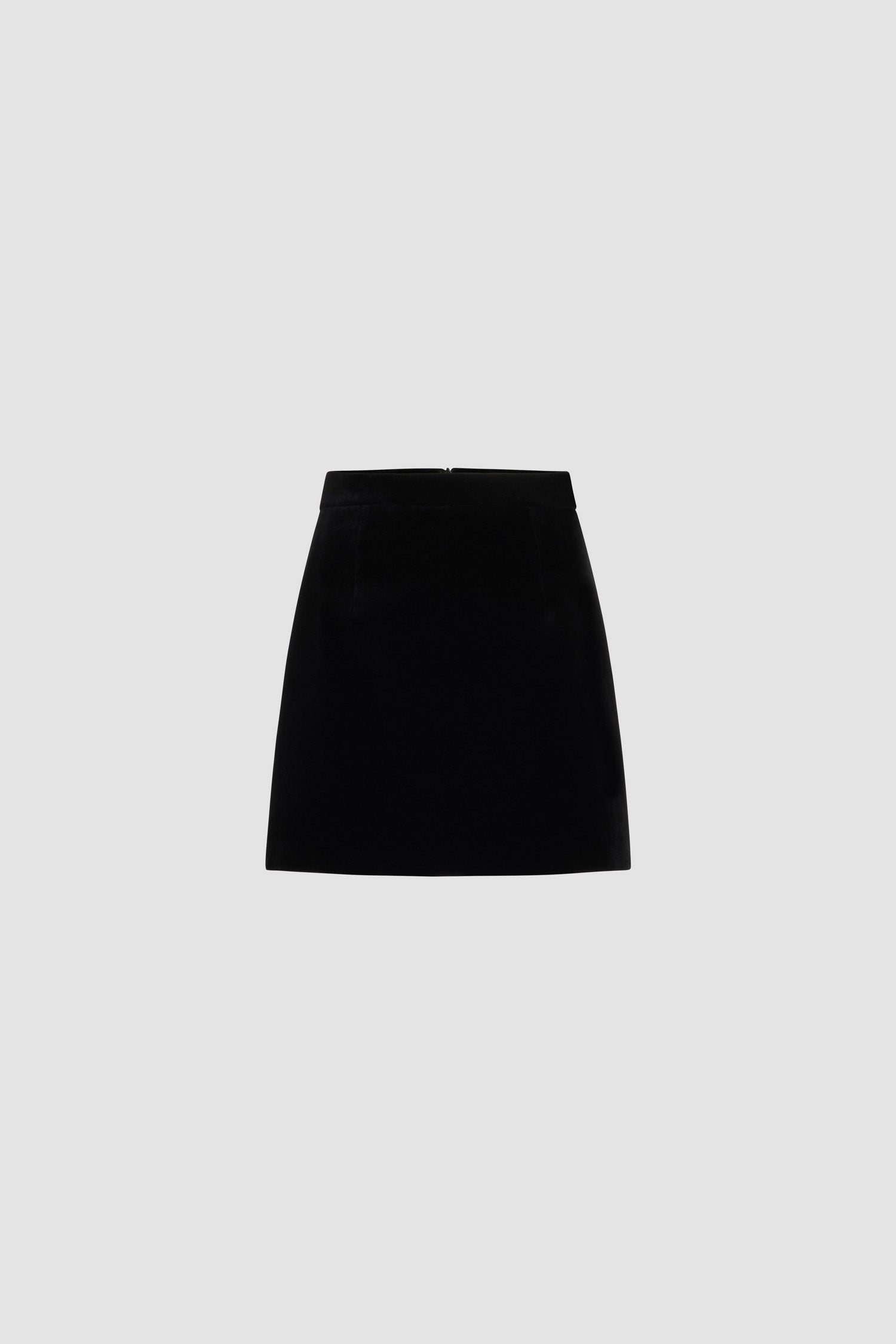 Patou SK072 mini jupe noire velours coton bio