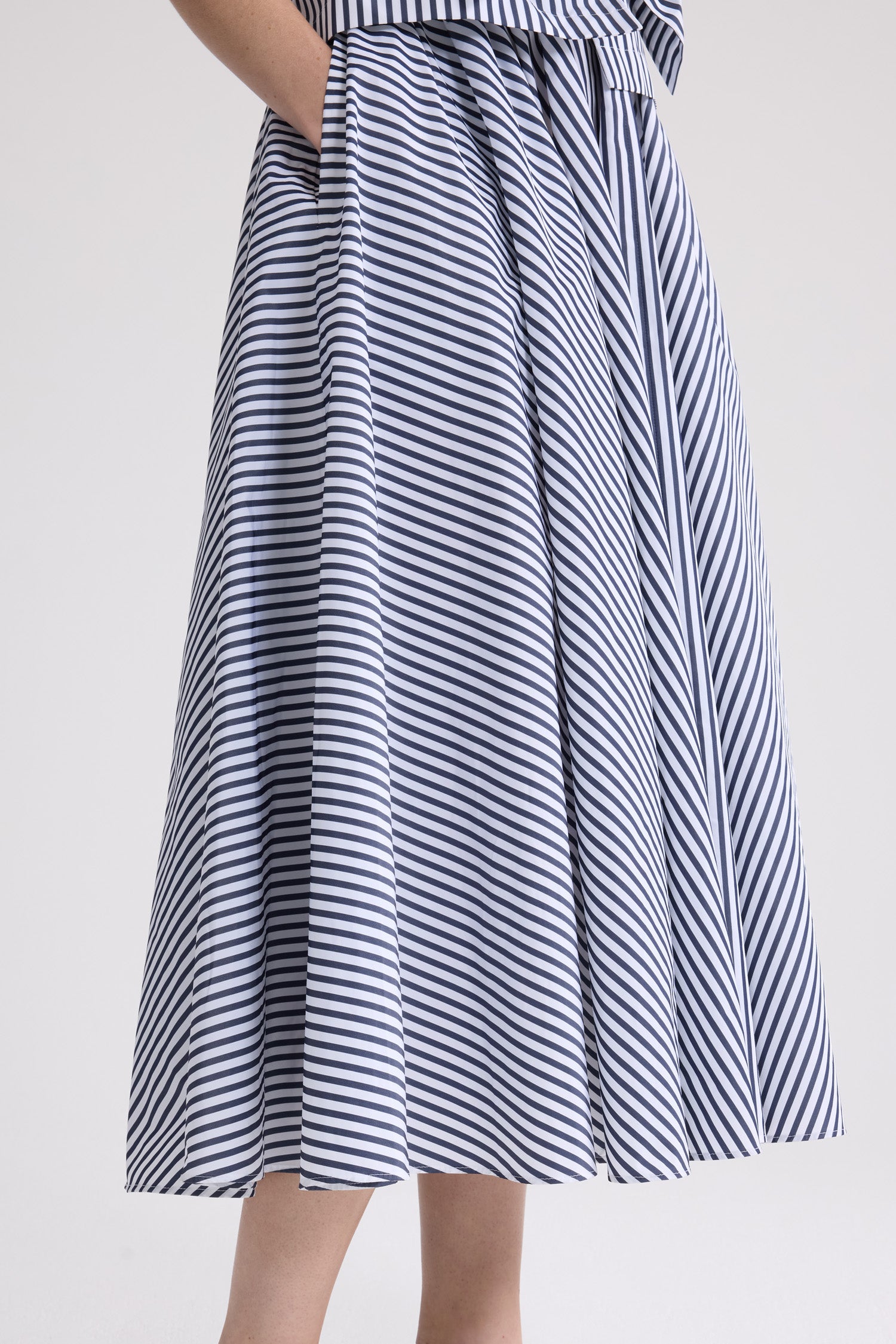 Patou P26SK11102495970 jupe midi Offshore Stripes