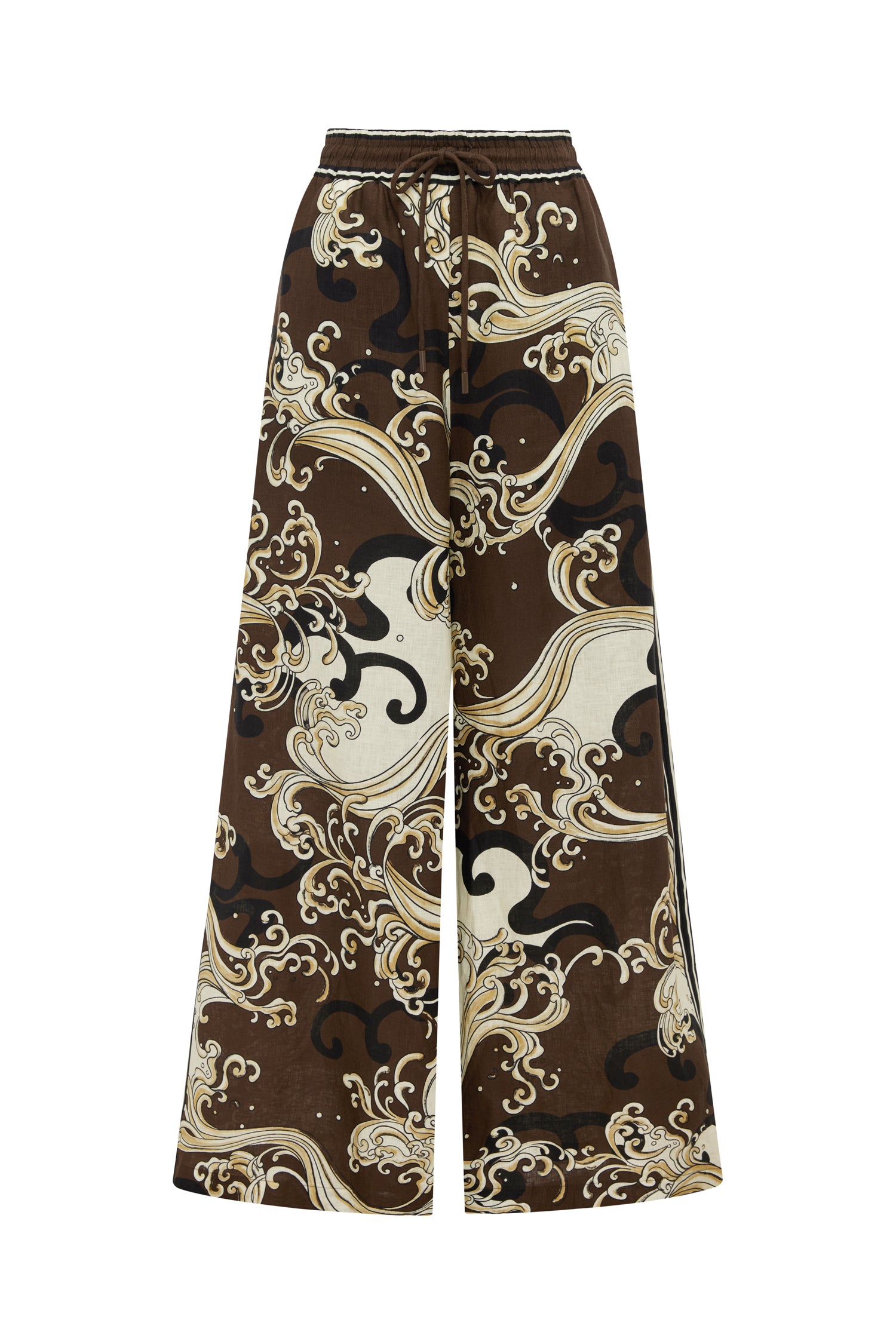 Alemäis Otis Pant pantalon large lin européen imprimé