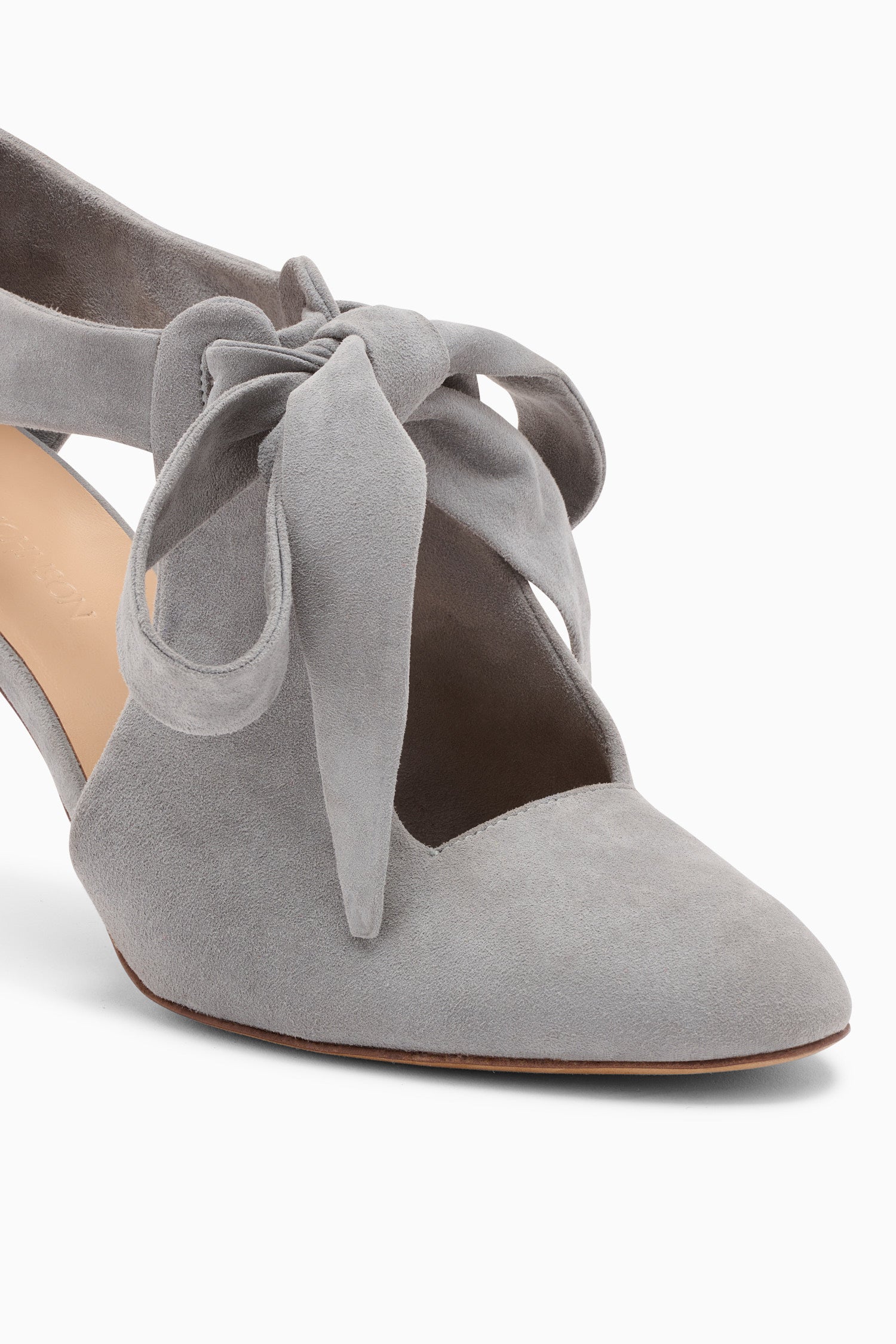 Ulla Johnson Ingrid Soft Bow escarpins daim Stone talon 75