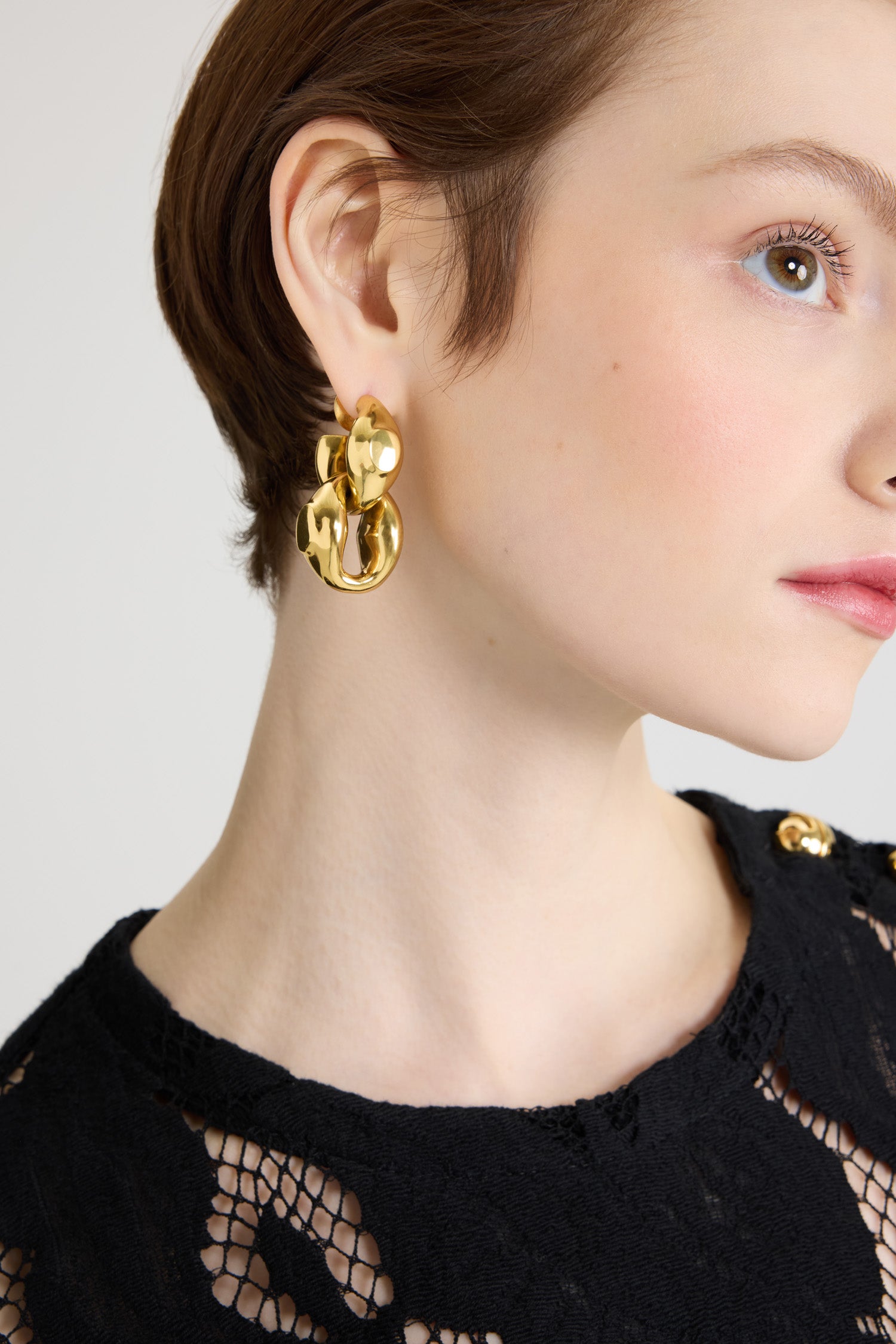 Patou JW161 boucles chevalière laiton doré Gold