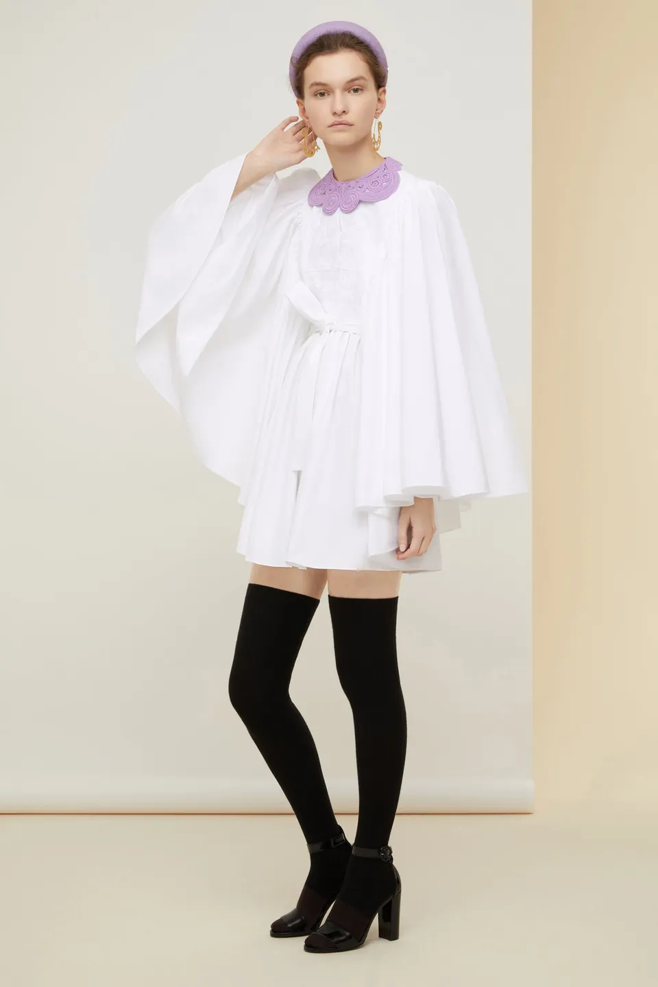 Patou Robe A21DR0740017001W Blanche Popeline Bio