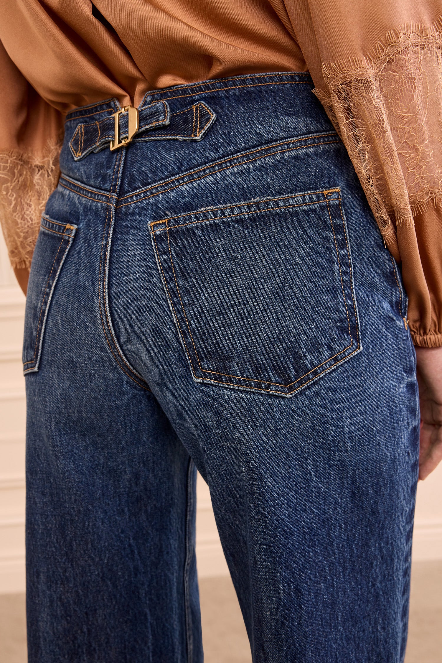 Ulla Johnson Jasmine jean large taille basse Nile 100% coton