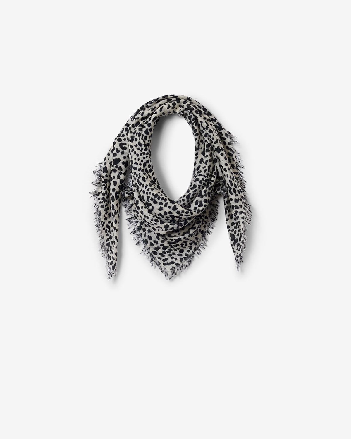 Isabel Marant Alecia EC052 écharpe beige noir cachemire