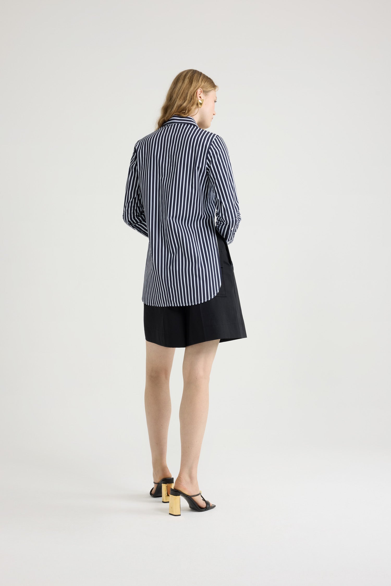 Patou TR048 bermuda gabardine coton bio Noir
