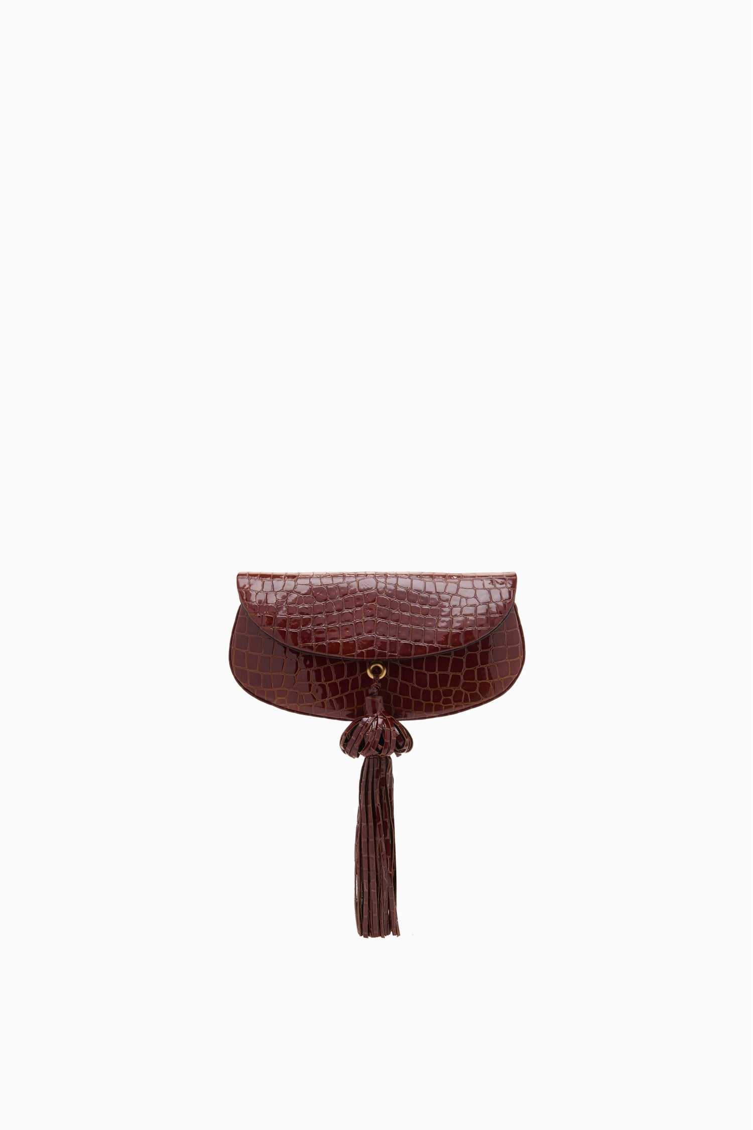 Ulla Johnson Paloma Sac Chestnut cuir croco bandoulière