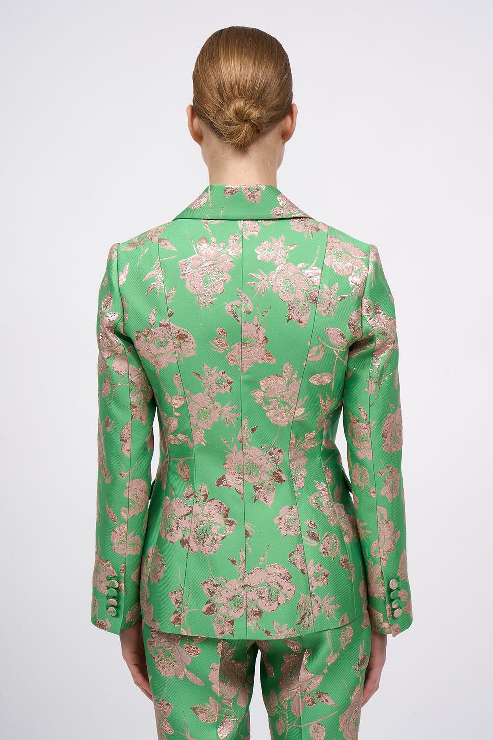 Paul & Joe Romance veste cintrée jacquard floral vert