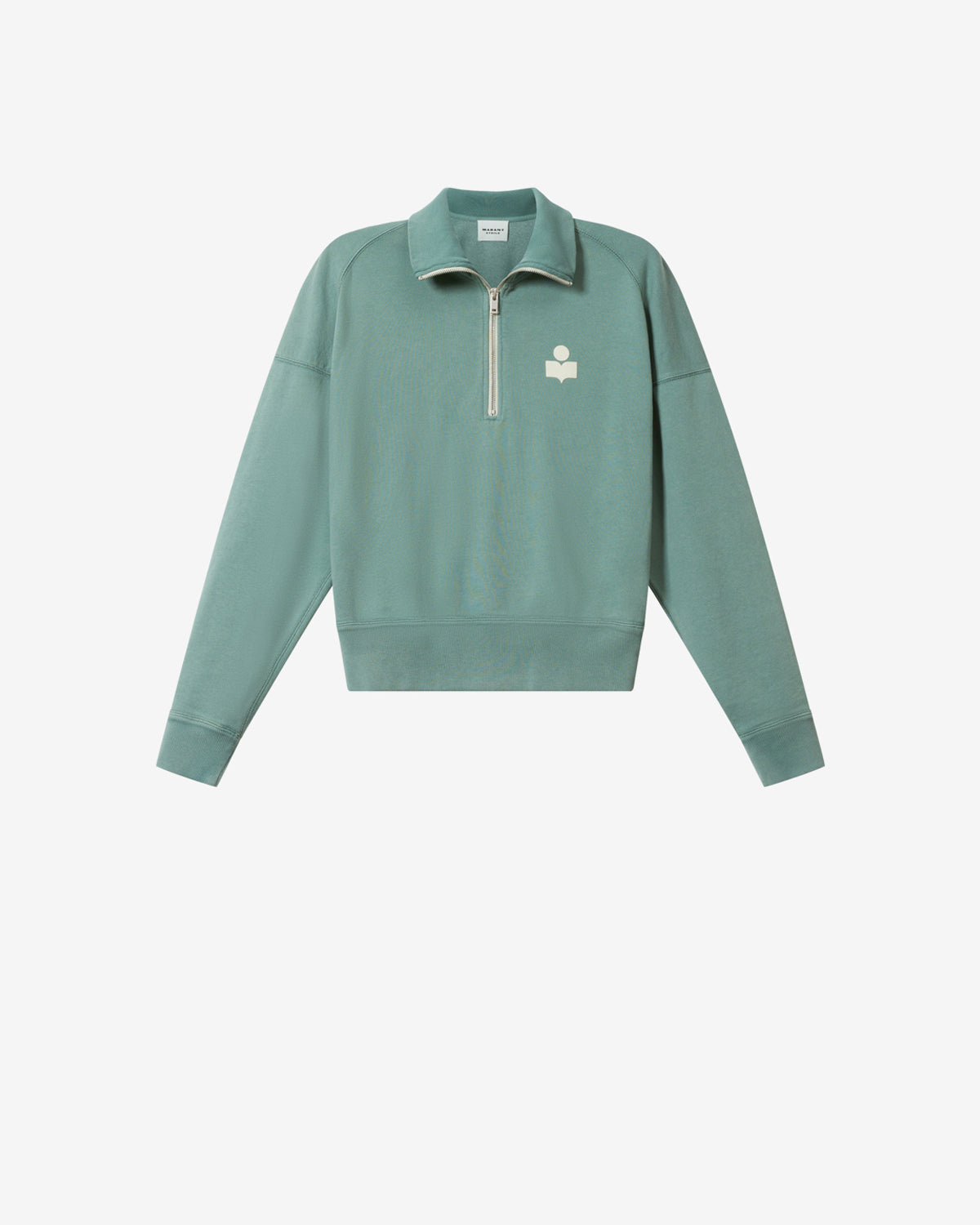Isabel Marant Ross SW0093FA sweatshirt sauge écru coton
