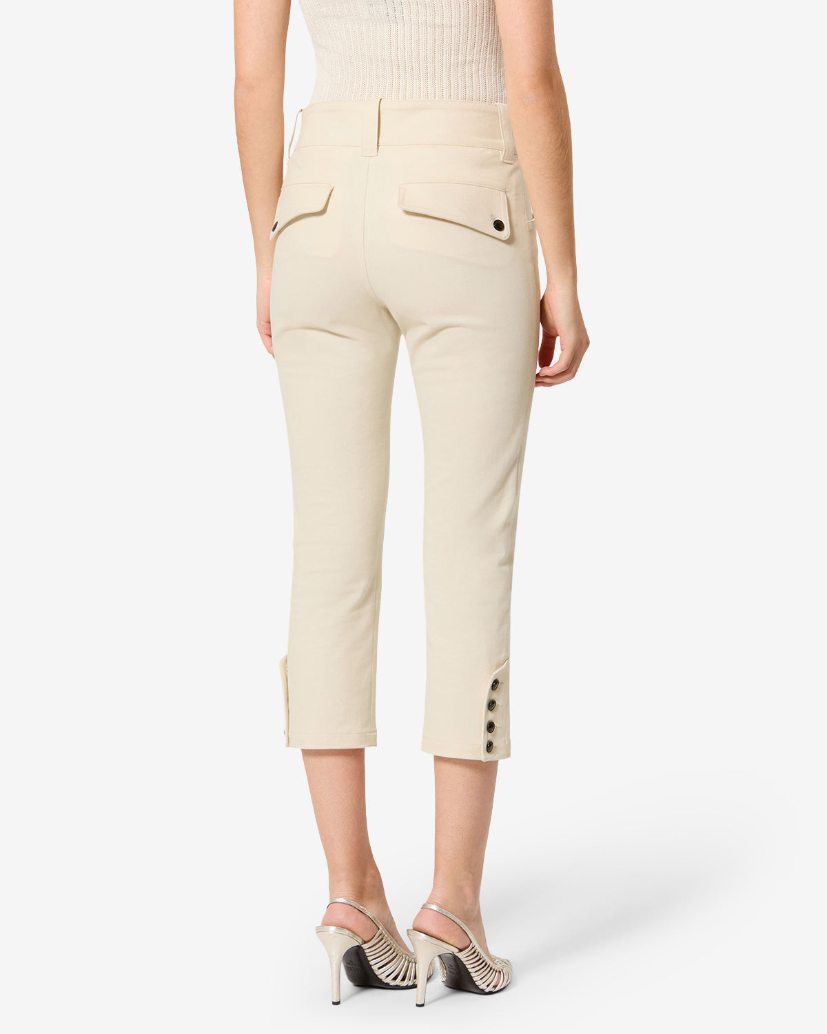 Isabel Marant Berna pantalon capri écru stretch