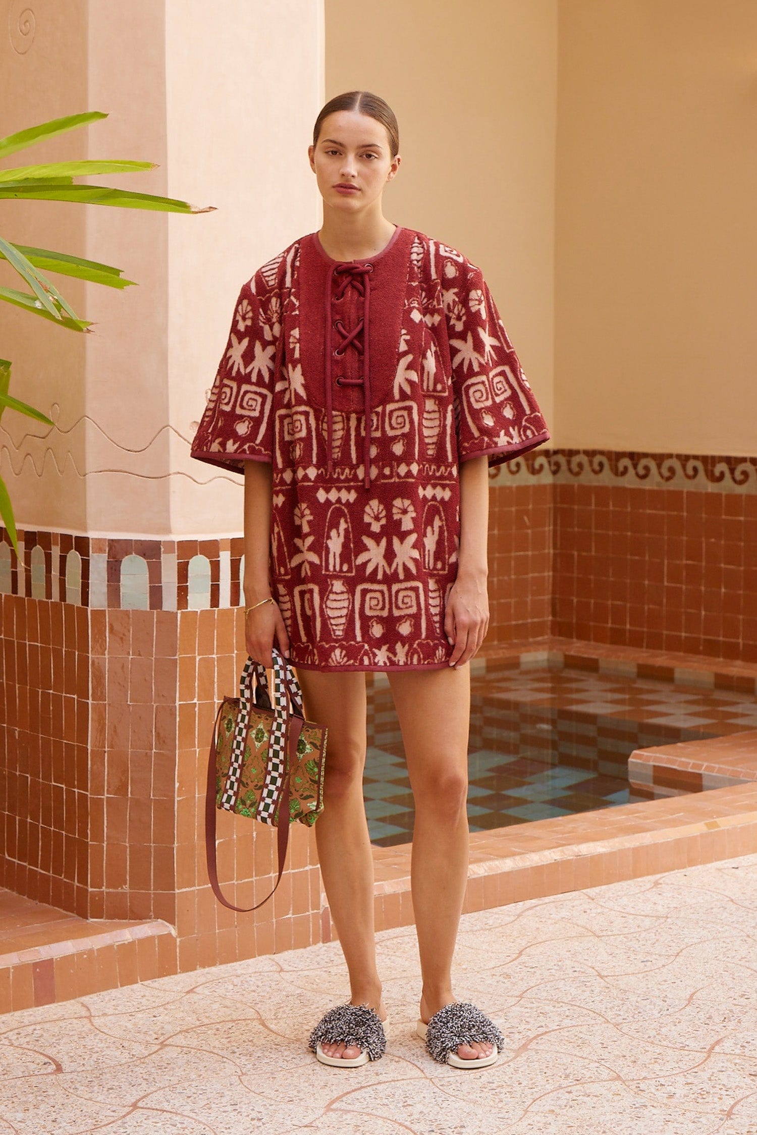 Alemais Maya Mini robe mini coton bio lacée