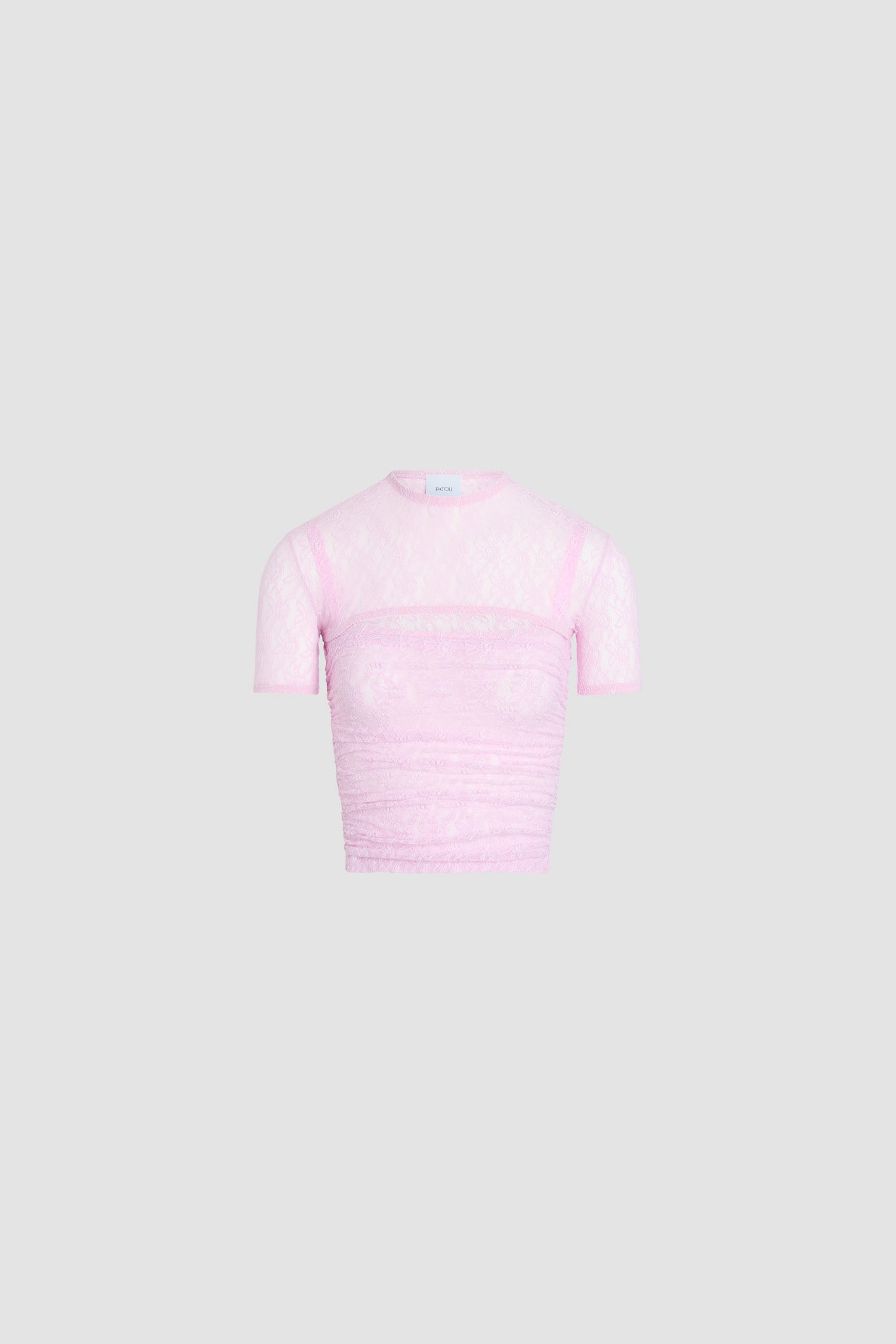 Patou P26JE2429965461P top dentelle rose Pink Parfait