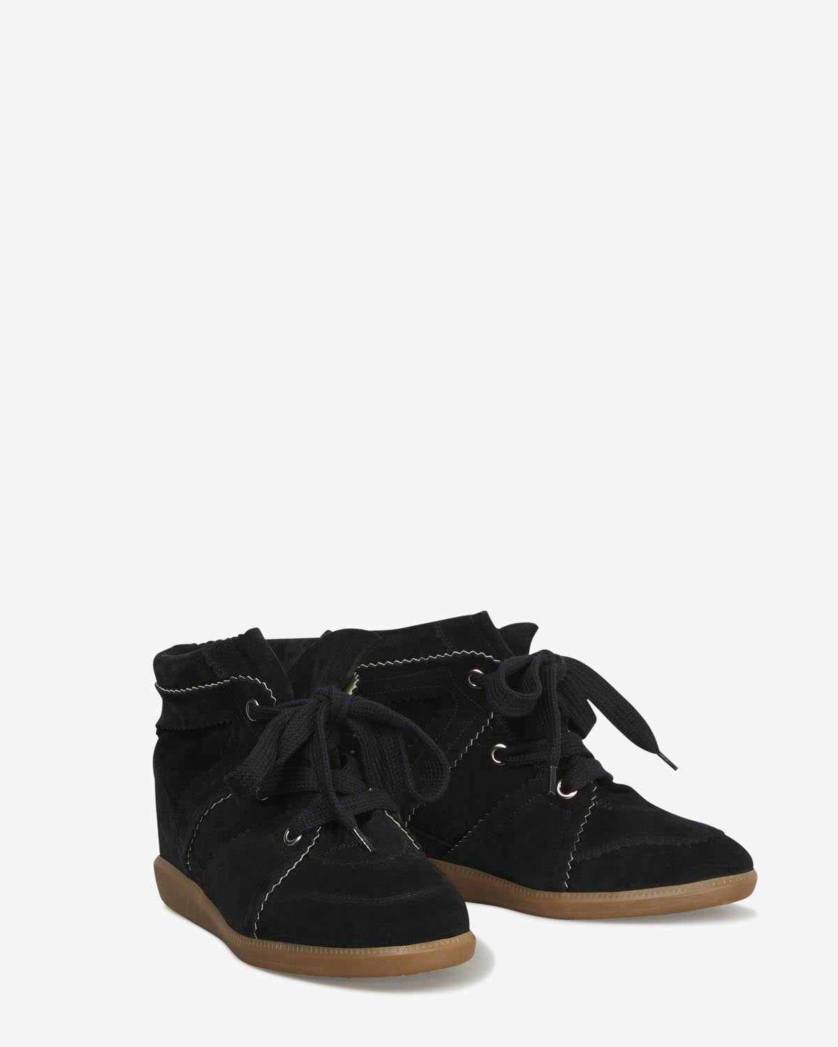 Isabel Marant Bobby BK0011 baskets cuir noir 5 cm