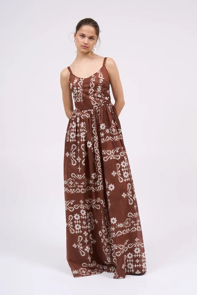 Paul & Joe Robes Sumatra robe longue coton imprimé