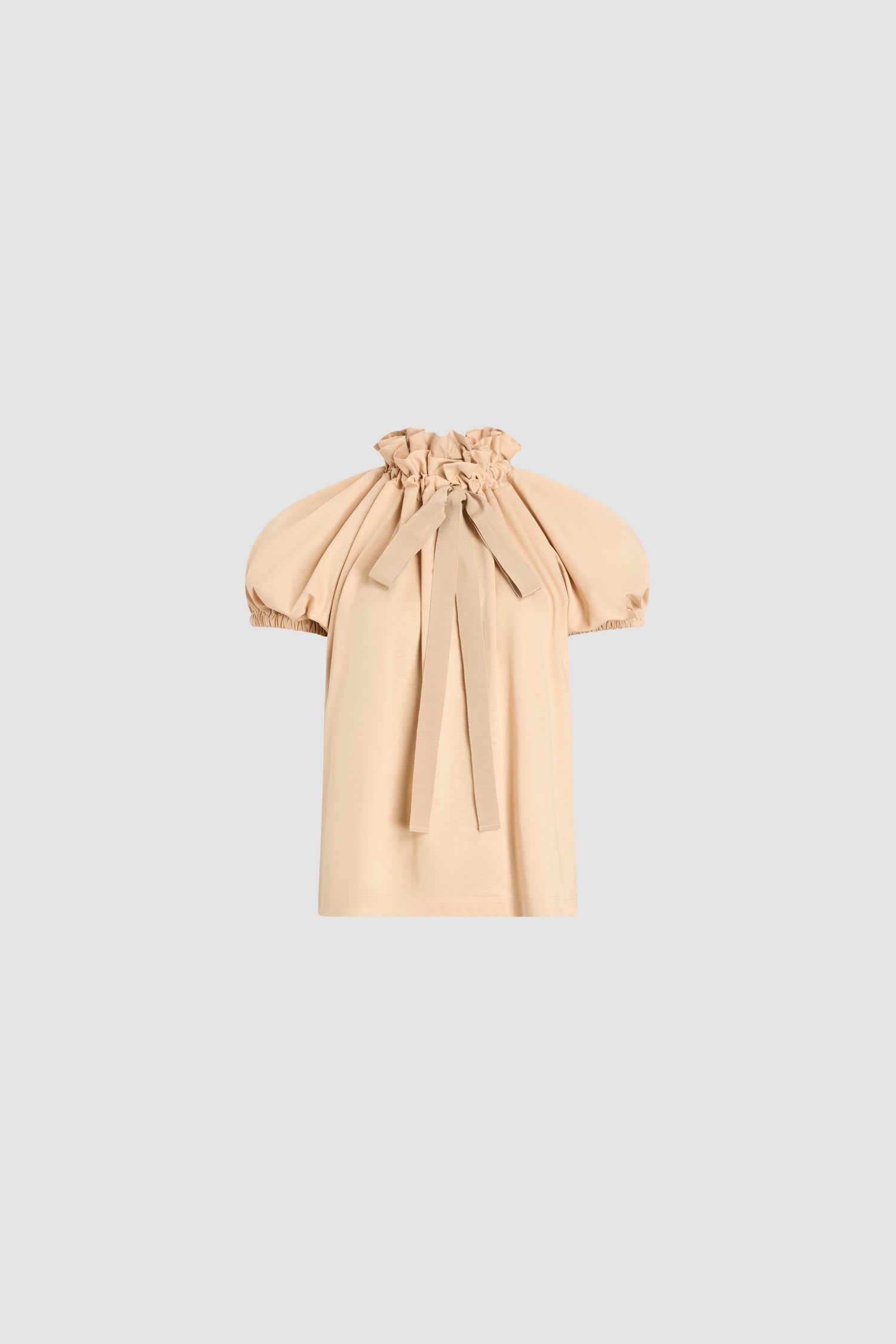Patou JE139 top coton bio sable col cordon XS-XL