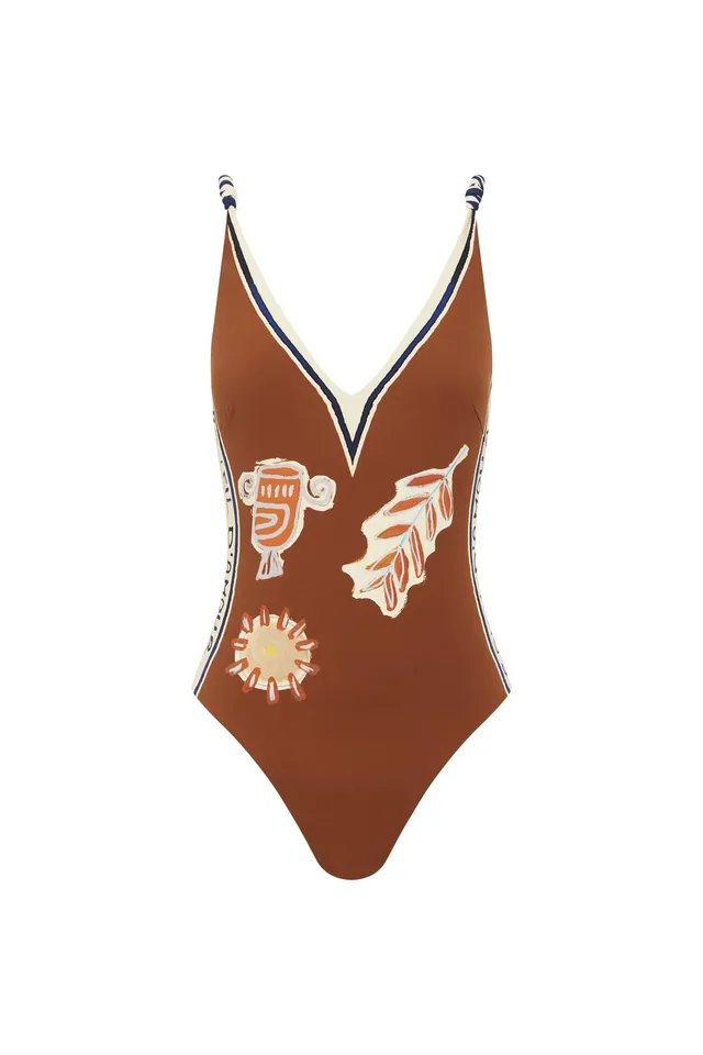 Alemaïs Soleil d'Amour maillot une pièce col V recyclé